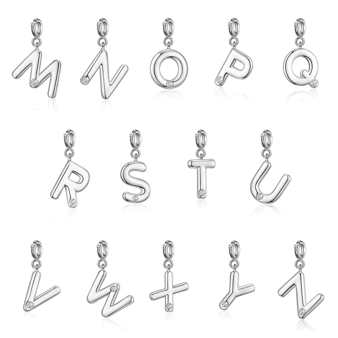 Silver Plated Link Chain Bracelet with Choice of Charms