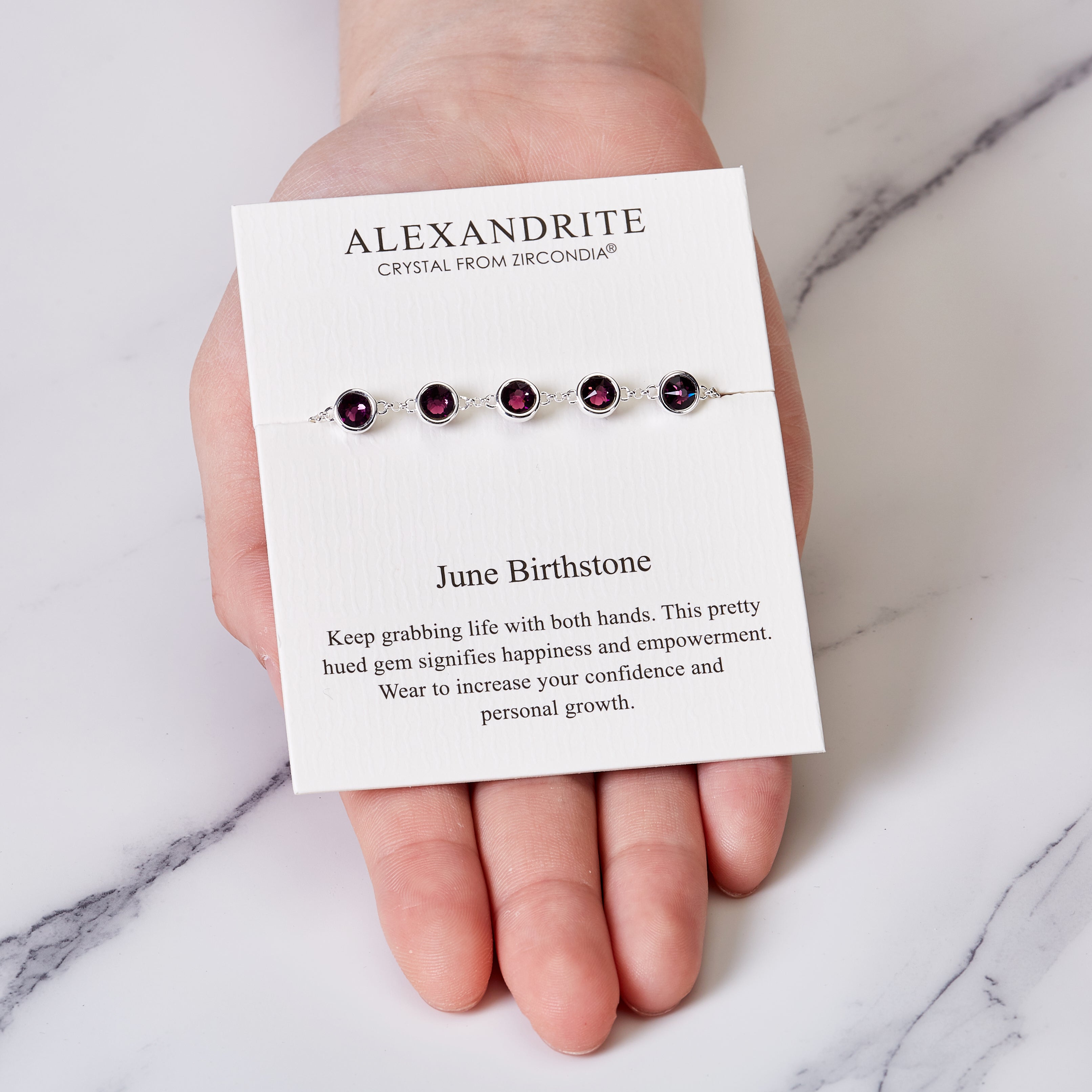 June Birthstone & Name Necklace : Alexandrite - Danique Jewelry