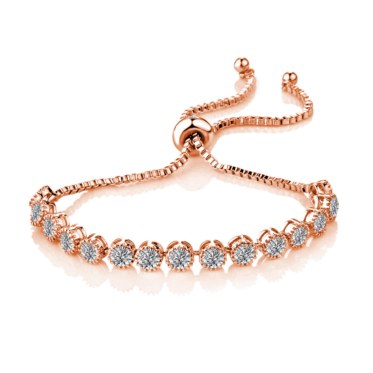 Rose Gold Plated Friendship Quote Bracelet with Zircondia® Crystals