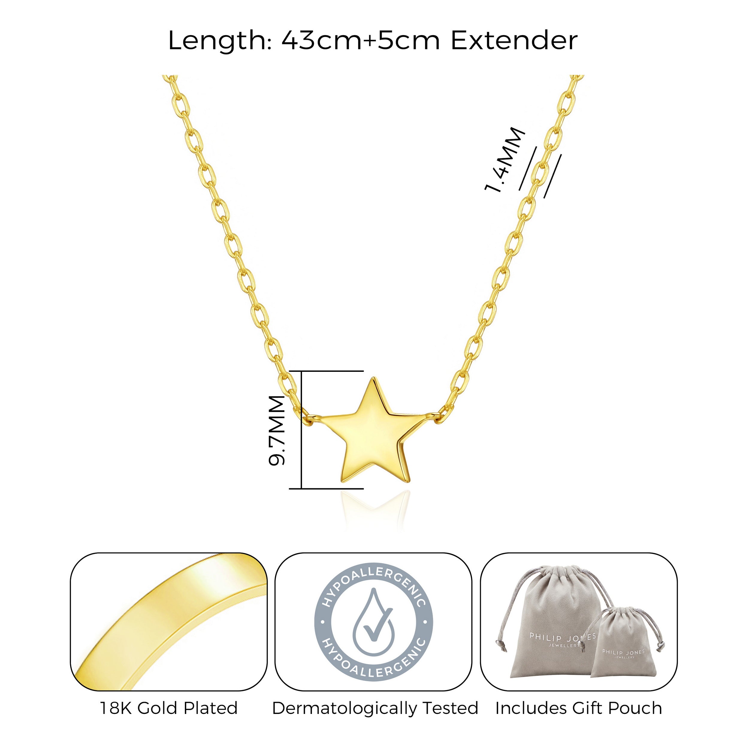 Gold Plated Star Necklace