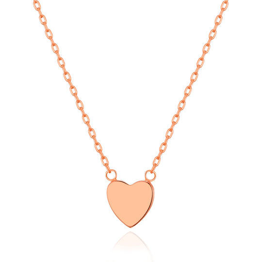 Rose Gold Plated Heart Necklace with Quote Card