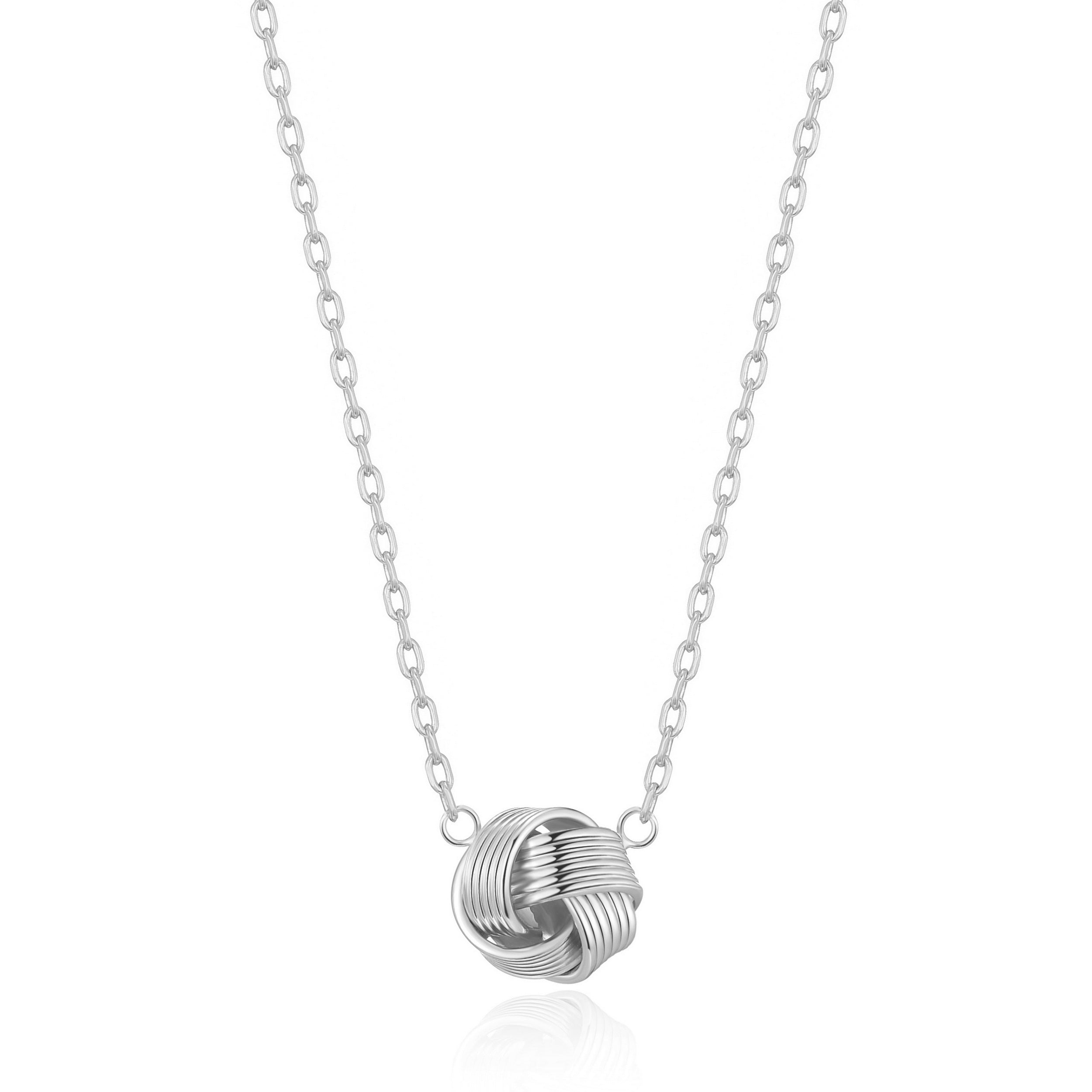 Silver Plated Love Knot Necklace