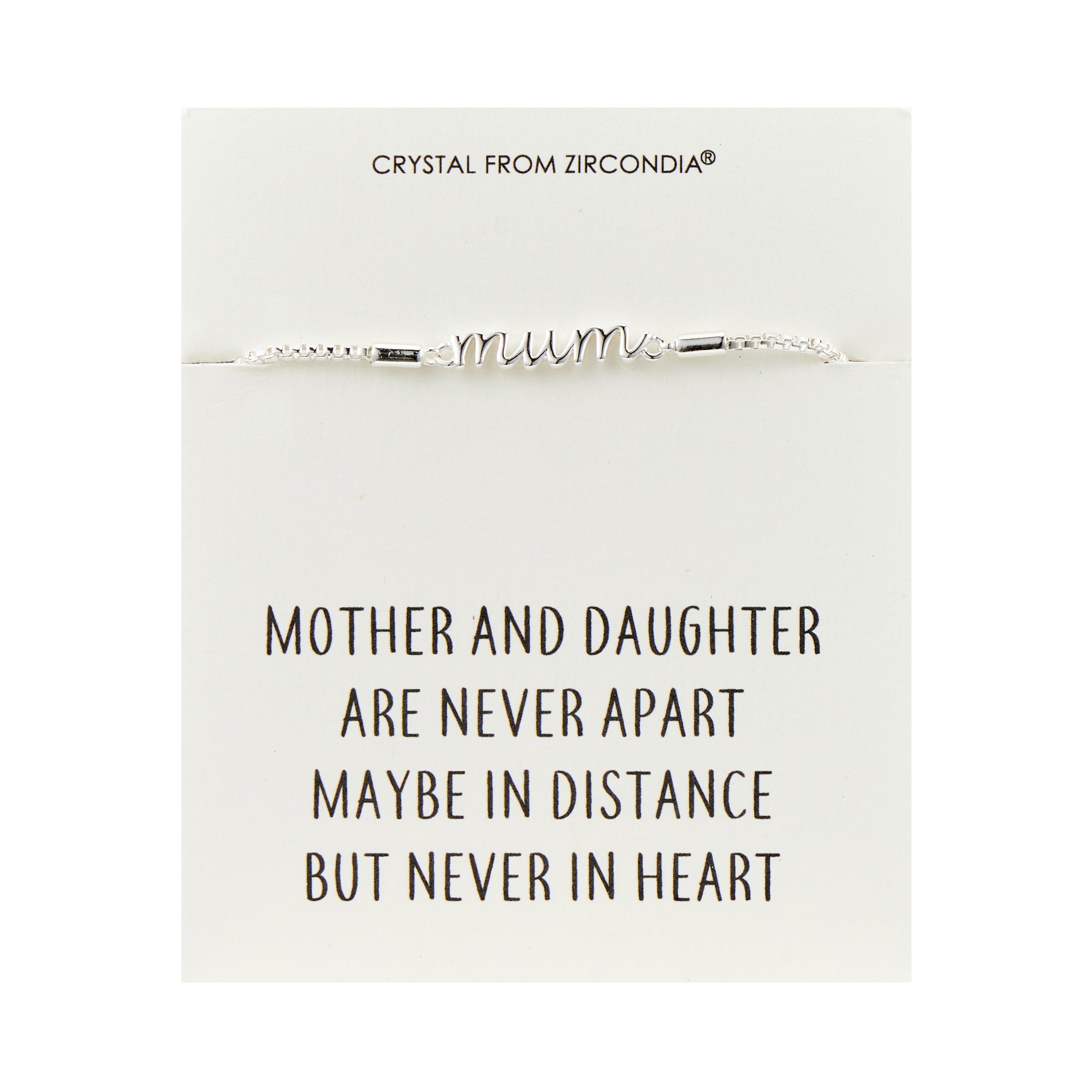 Mother and Daughter Quote Bracelet Created with Zircondia® Crystals