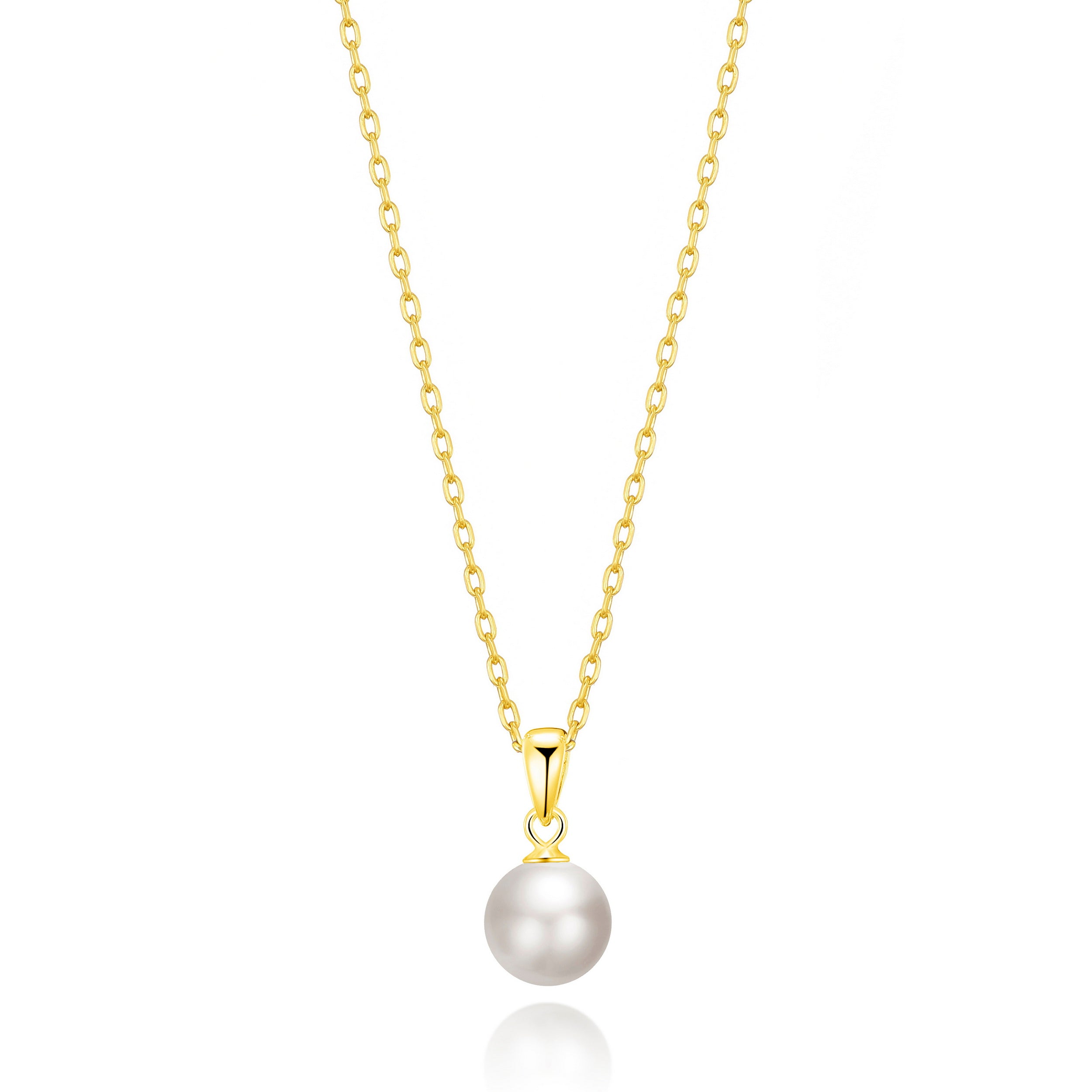 Gold Plated Shell Pearl Necklace