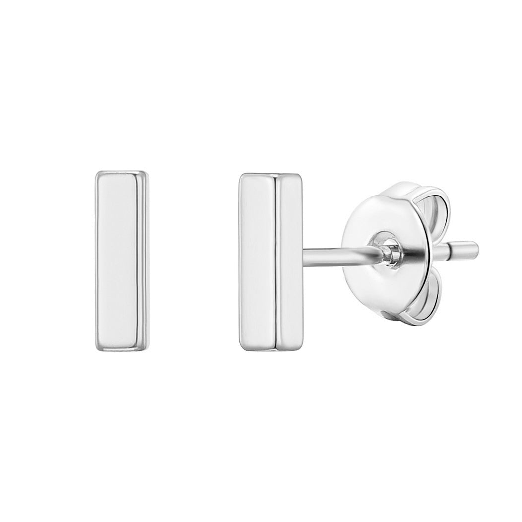 Silver Plated Bar Earrings