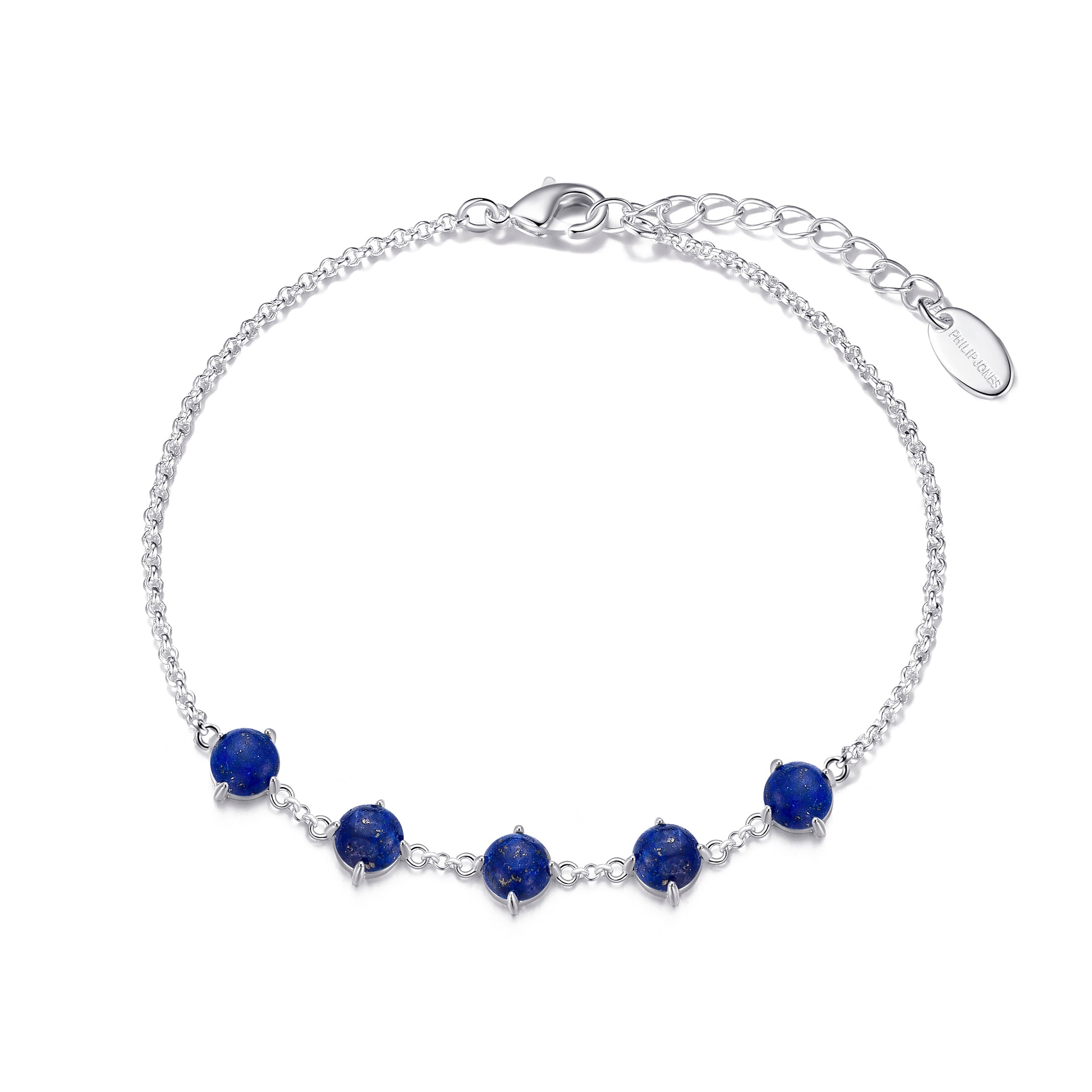 Lapis Gemstone Bracelet by Philip Jones Jewellery