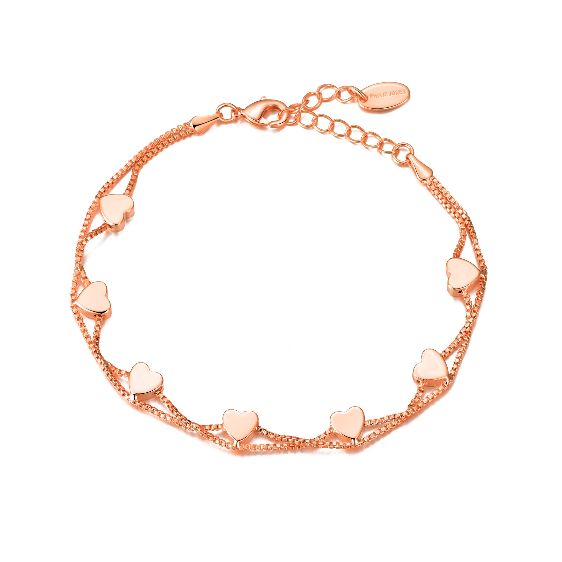 Rose Gold Plated Heart Bracelet