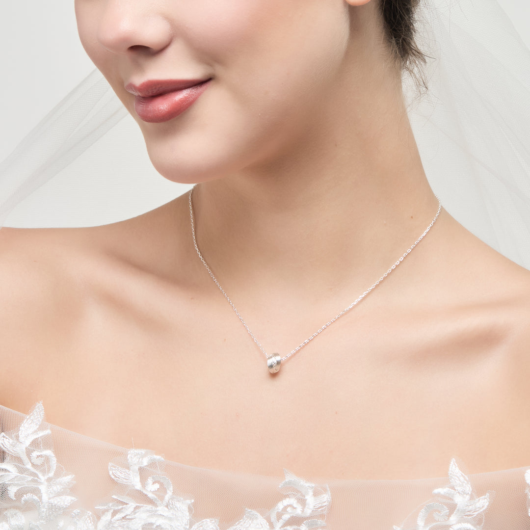 Sterling Silver Bridal Knot Necklace