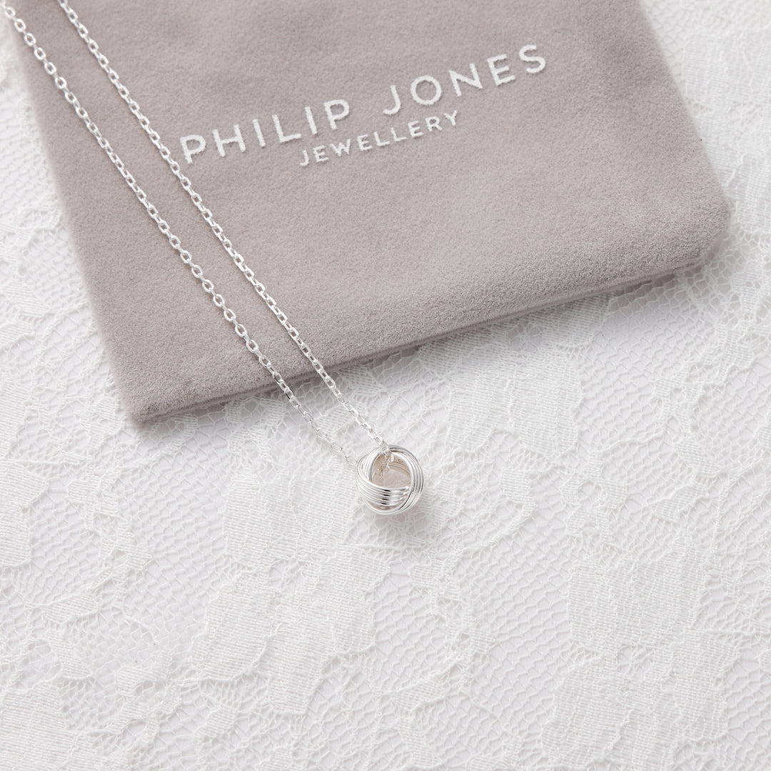 Sterling Silver Bridal Knot Necklace