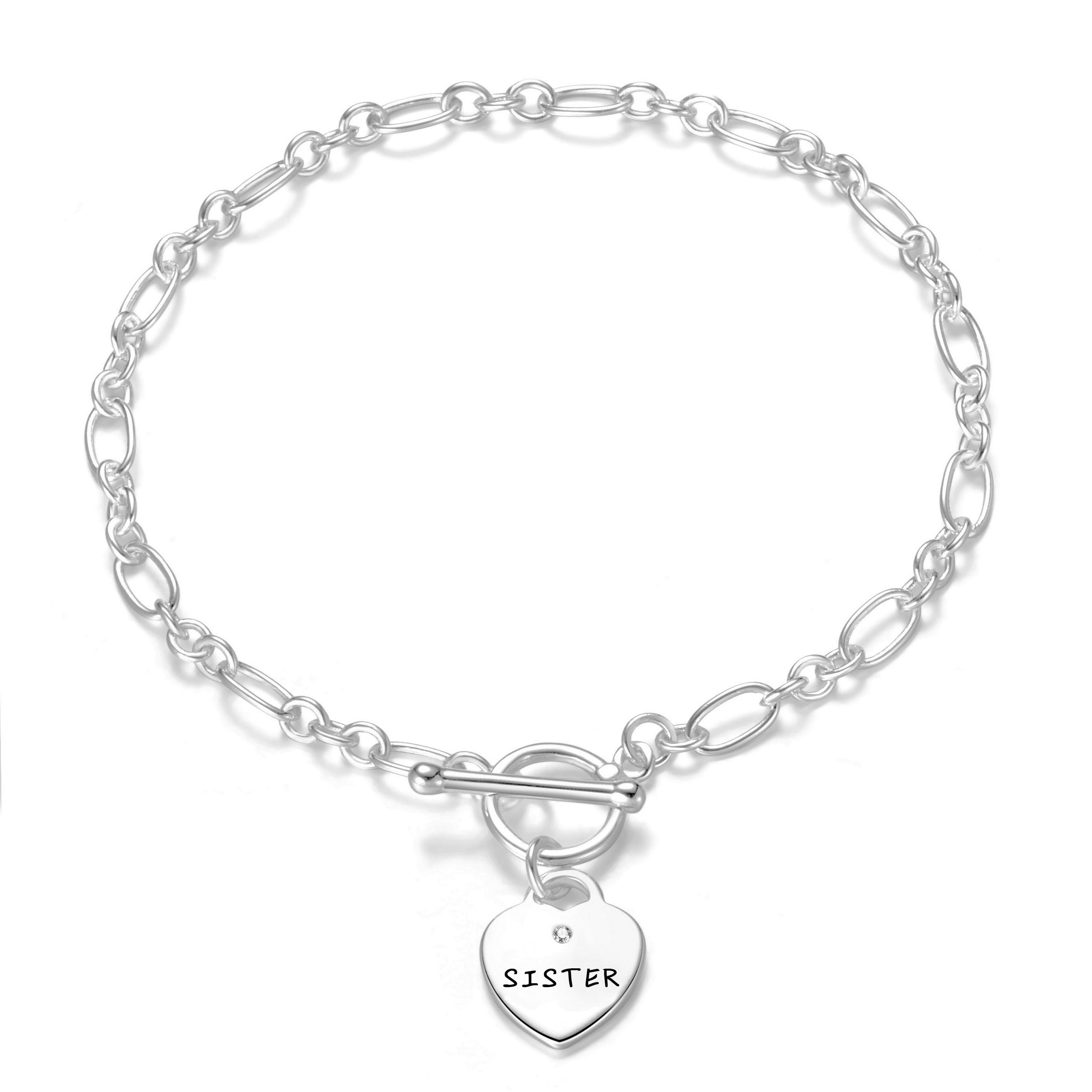 Sister Charm Bracelet Created with Zircondia® Crystals