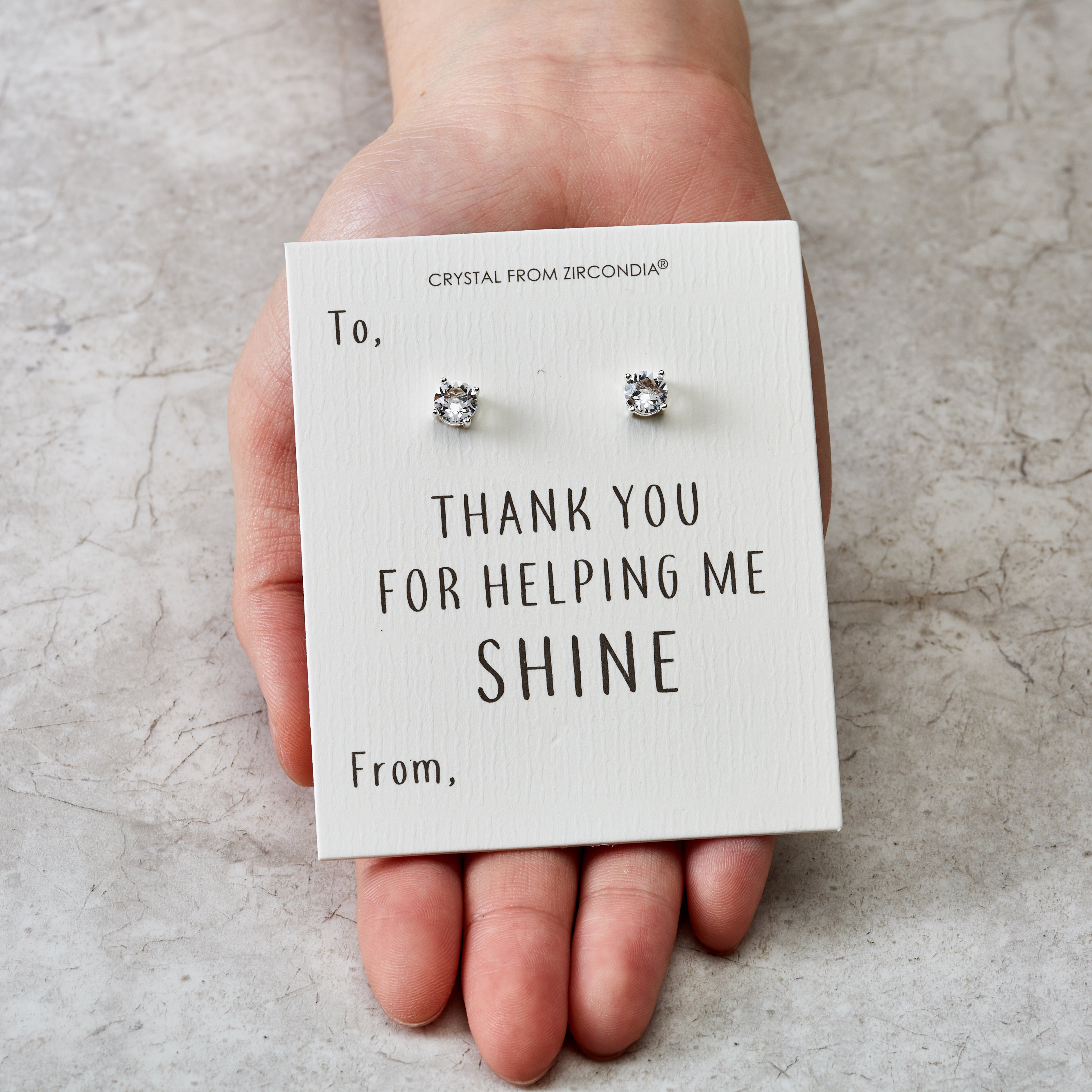 Thank You For Helping Me Shine Round Earrings