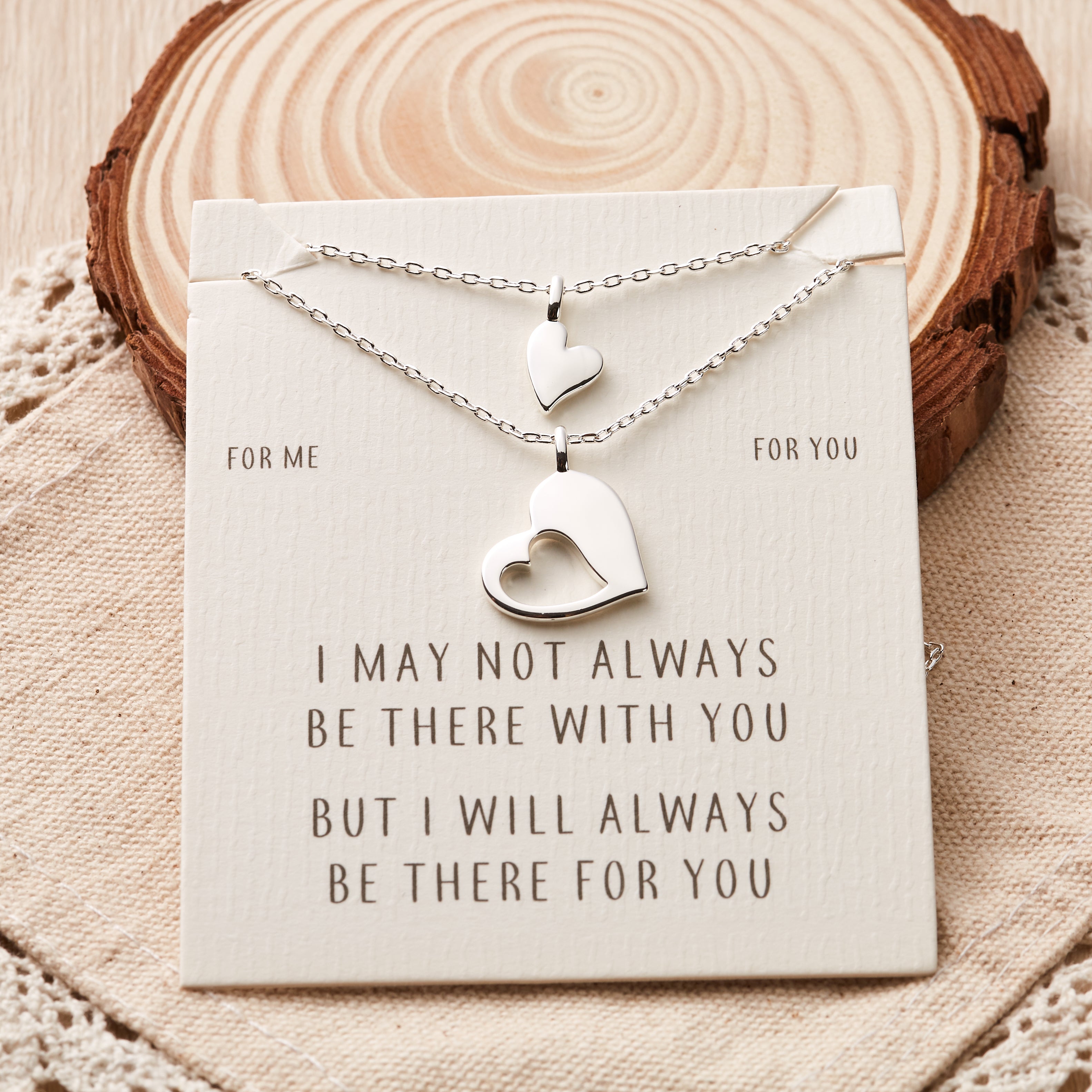 For Me For You Piece of My Heart Necklace Set