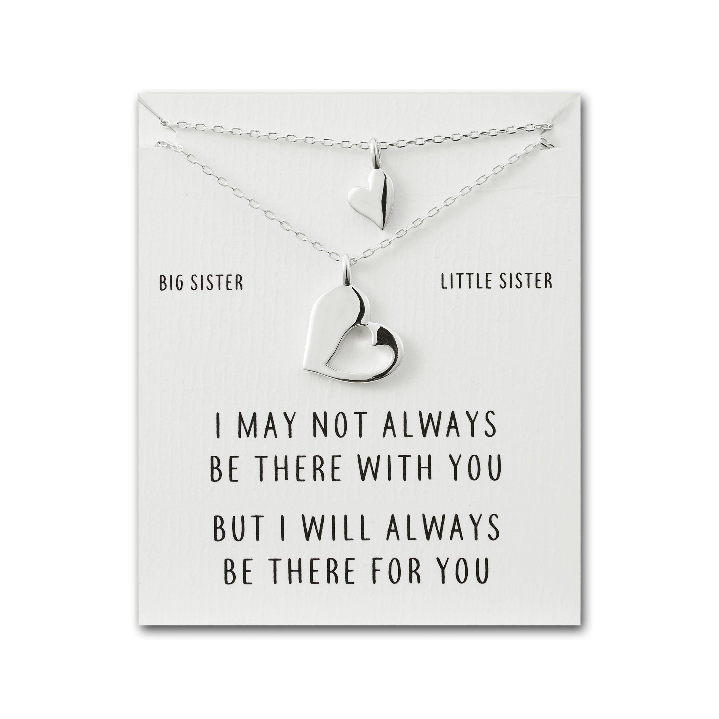 Big Sister Little Sister Piece of My Heart Necklace Set