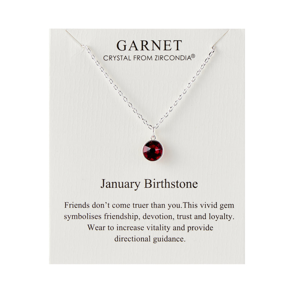 Garnet birthstone deals pendant