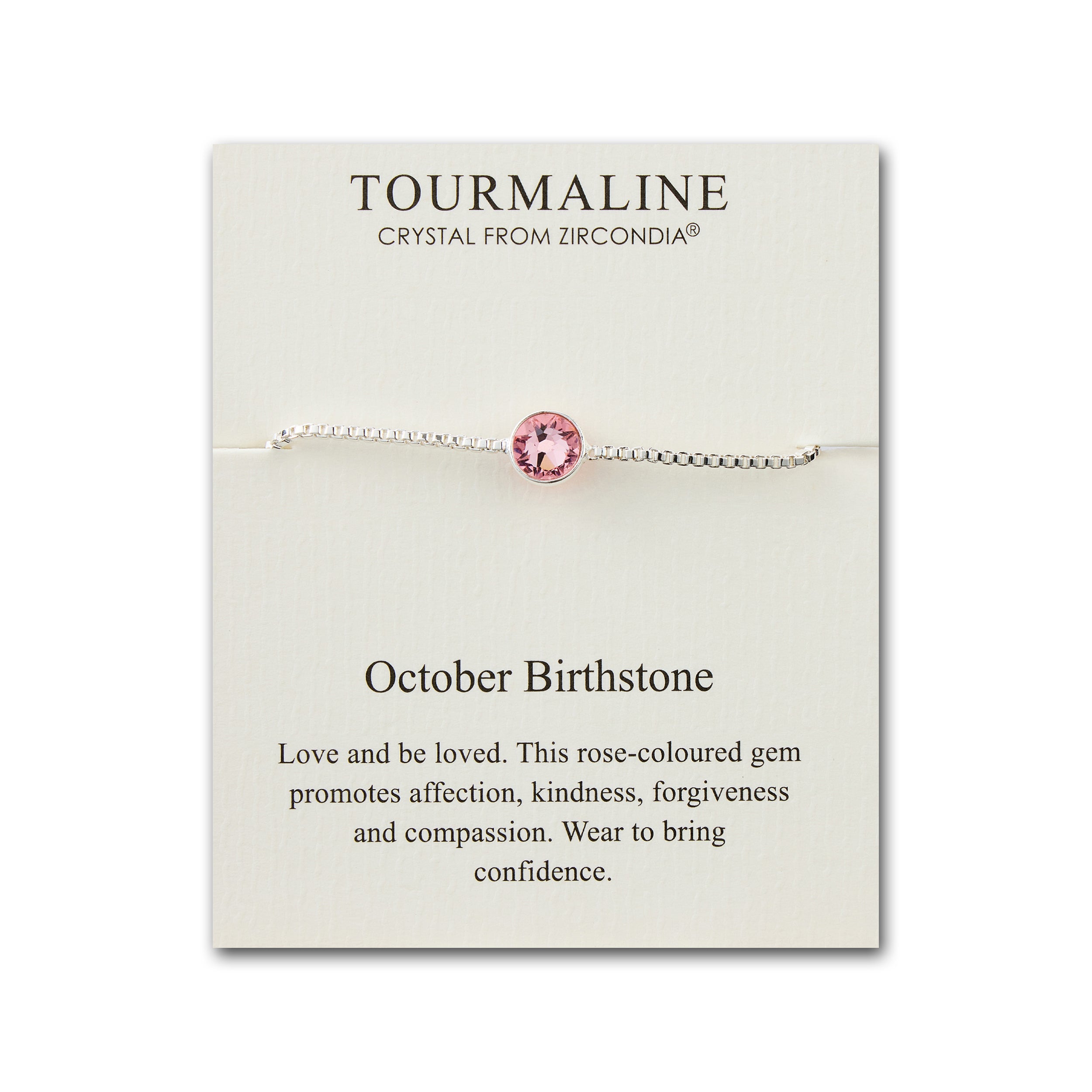 October (Tourmaline) Birthstone Bracelet Created with Zircondia® Crystals