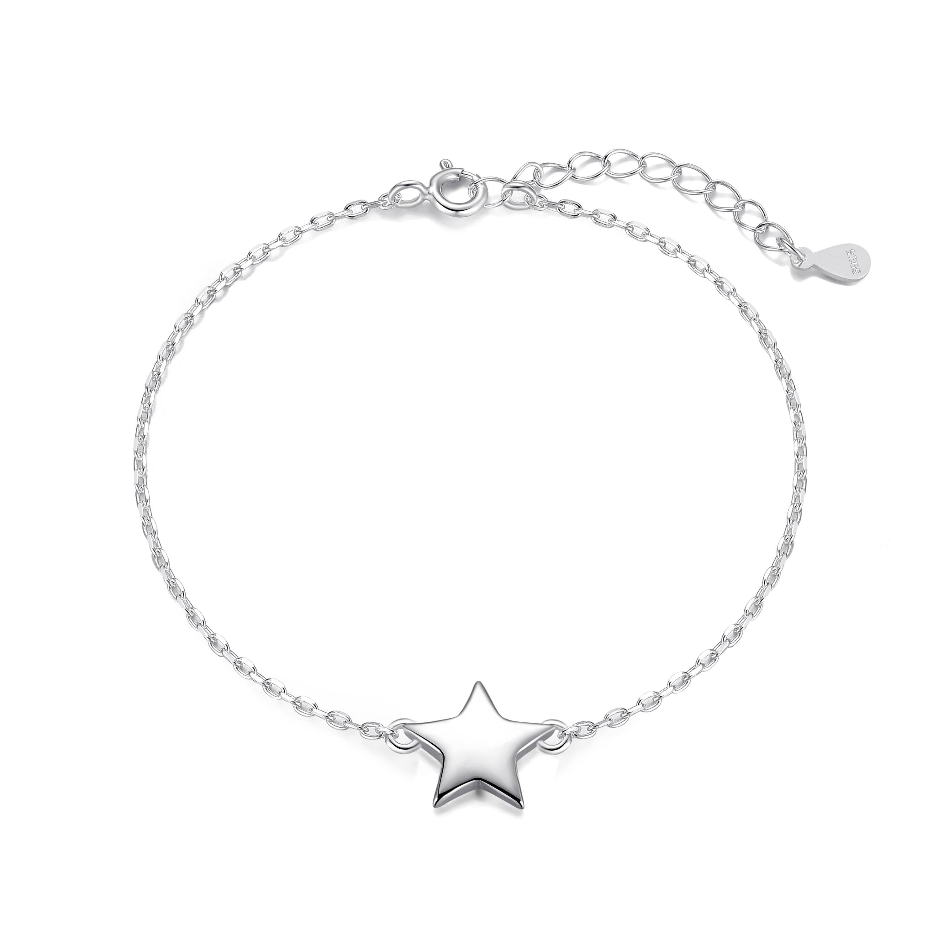 Sterling Silver Star Bracelet by Philip Jones Jewellery