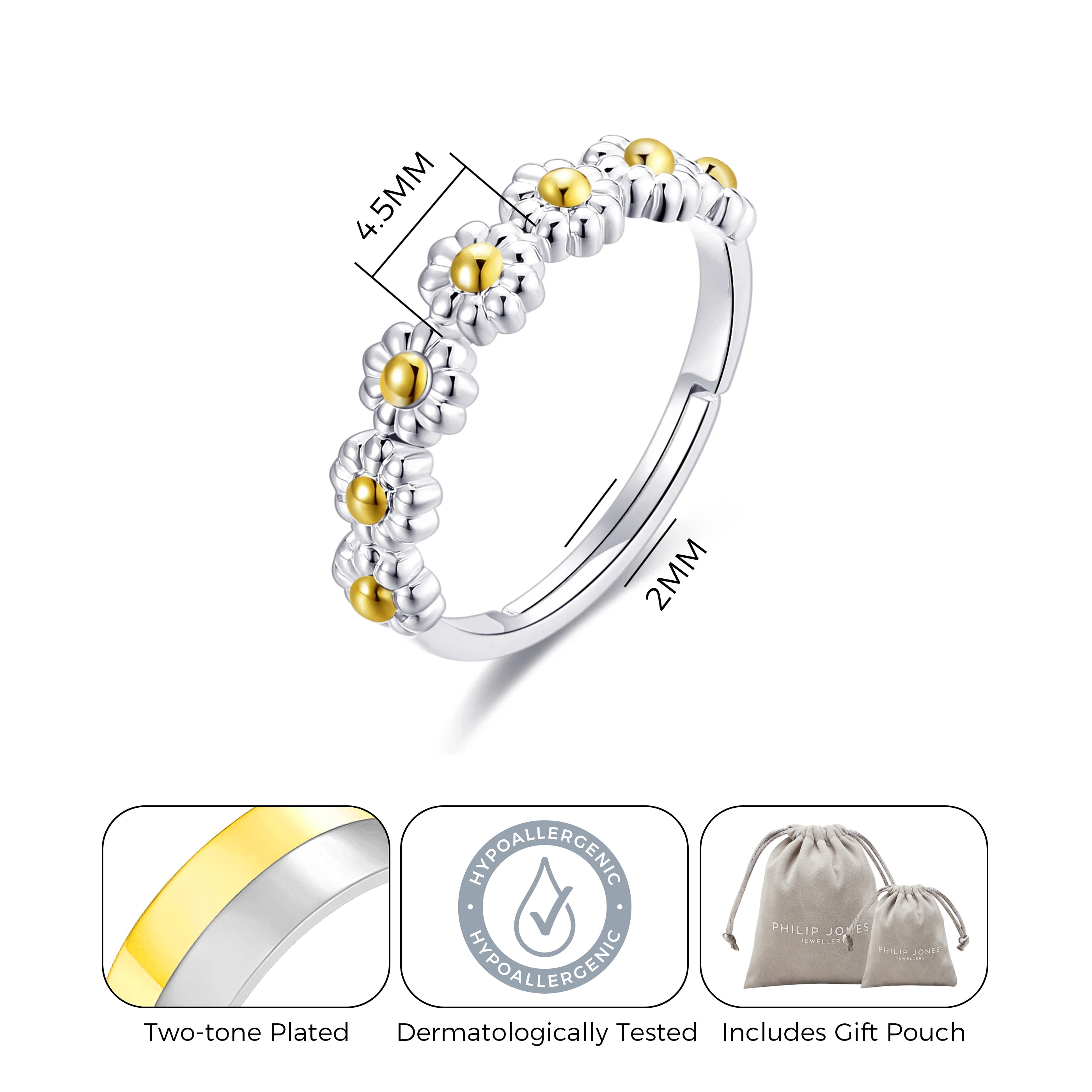 Adjustable Daisy Chain Ring