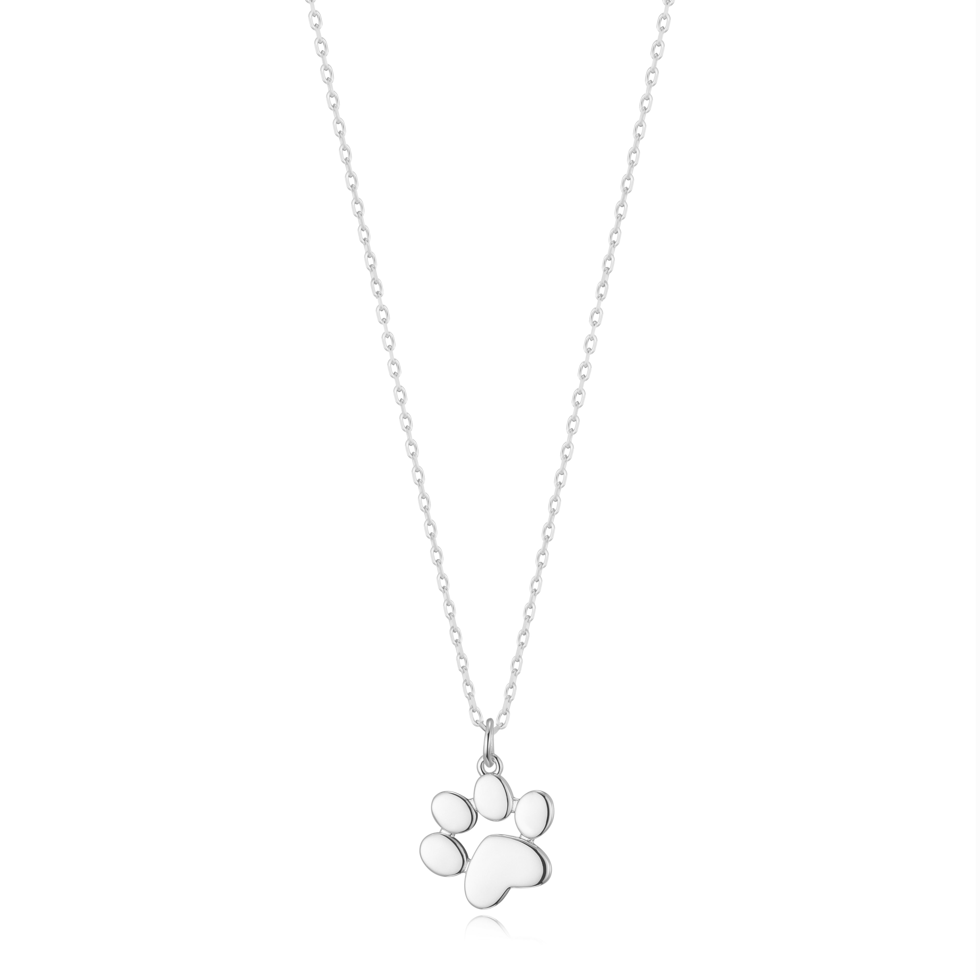 Silver Plated Dog Paw Necklace