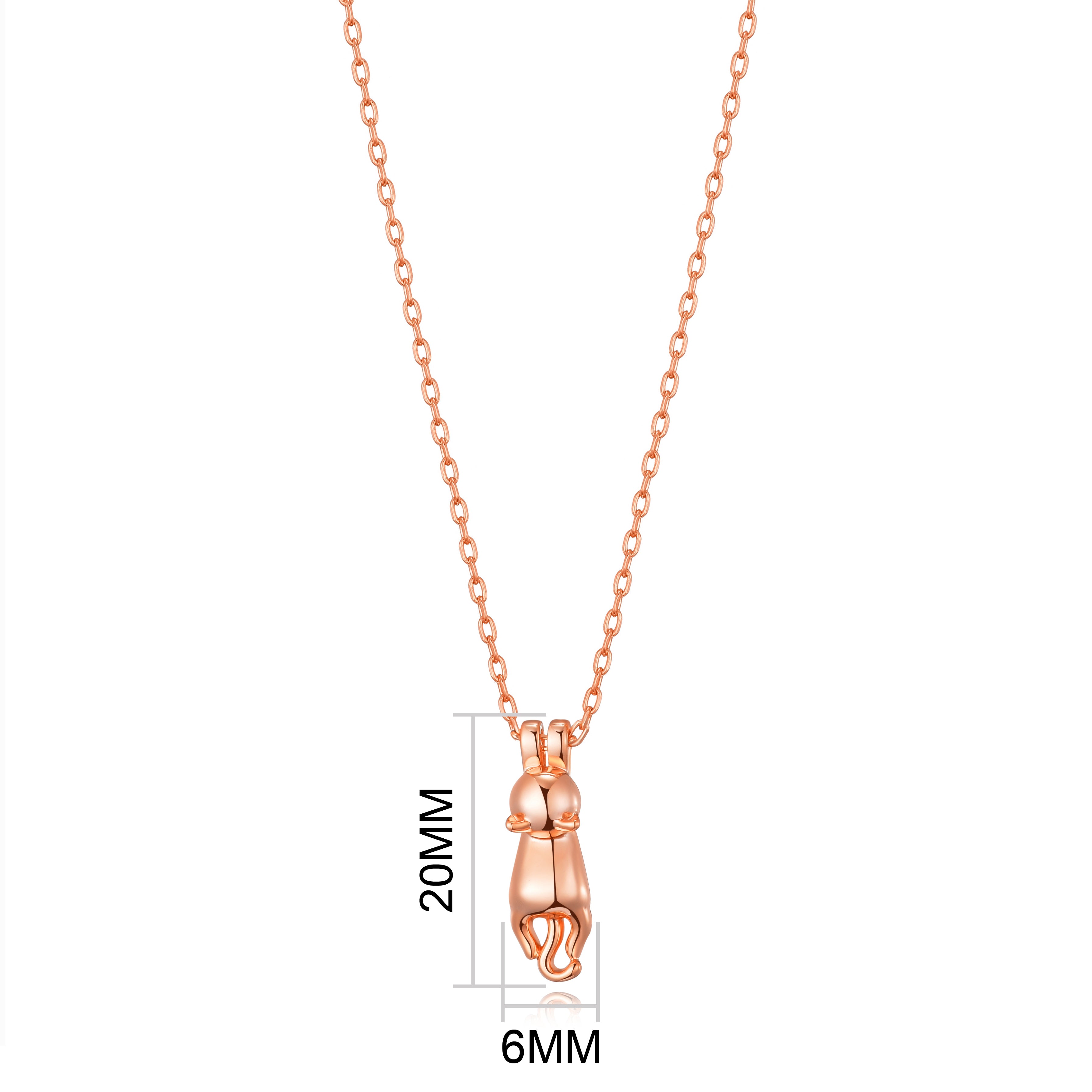 Rose Gold Plated Cat Necklace