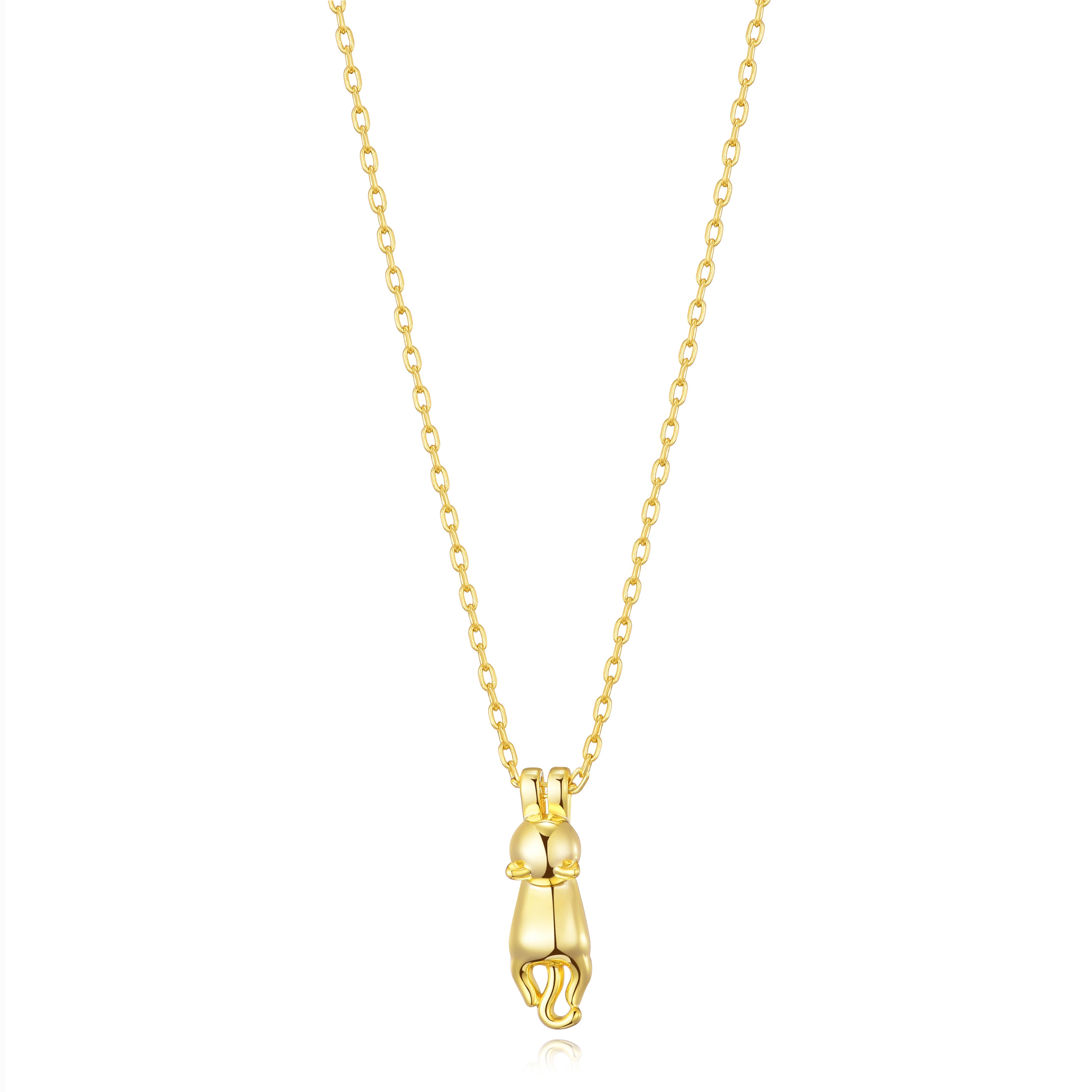 Gold Plated Cat Necklace