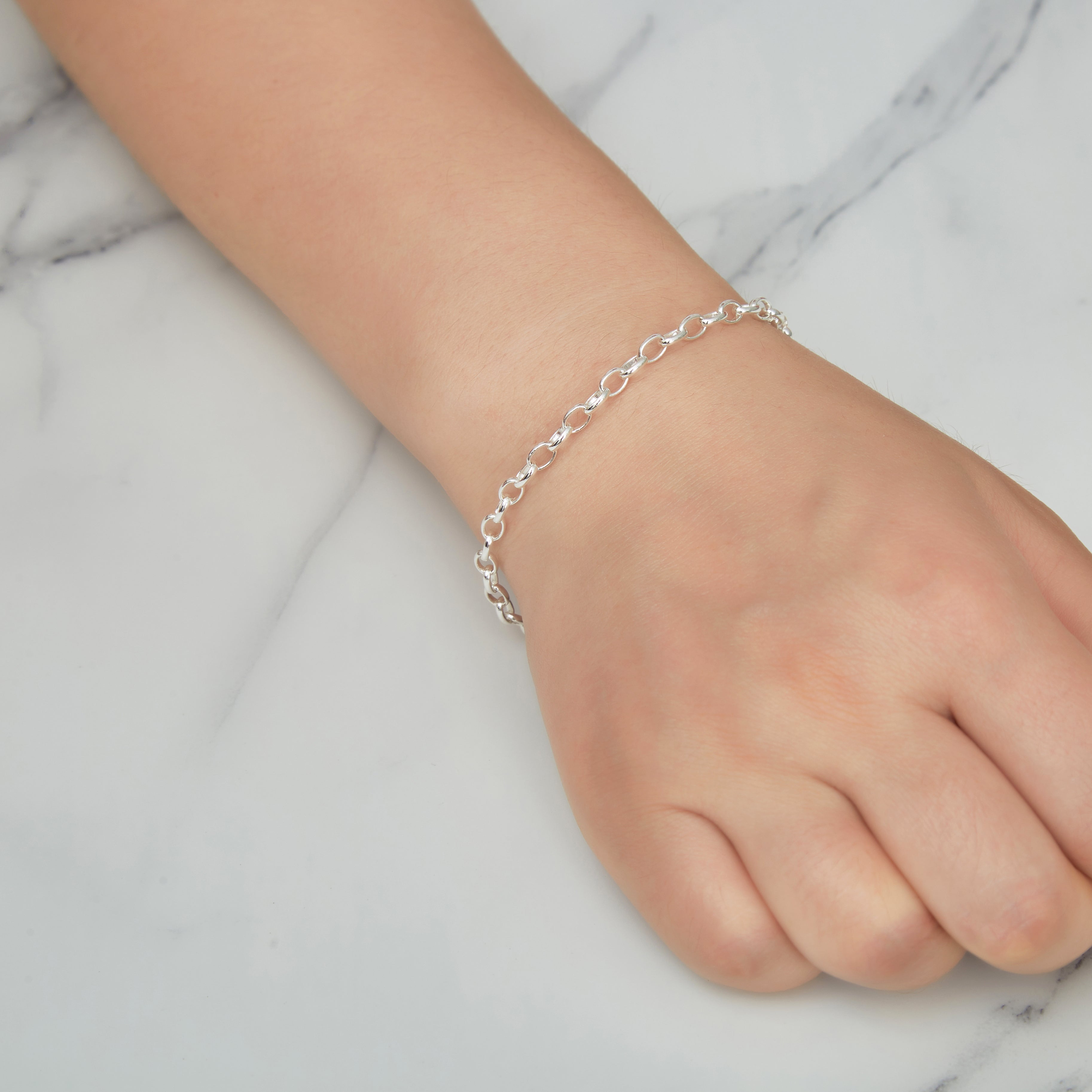 Silver Plated Link Chain Bracelet