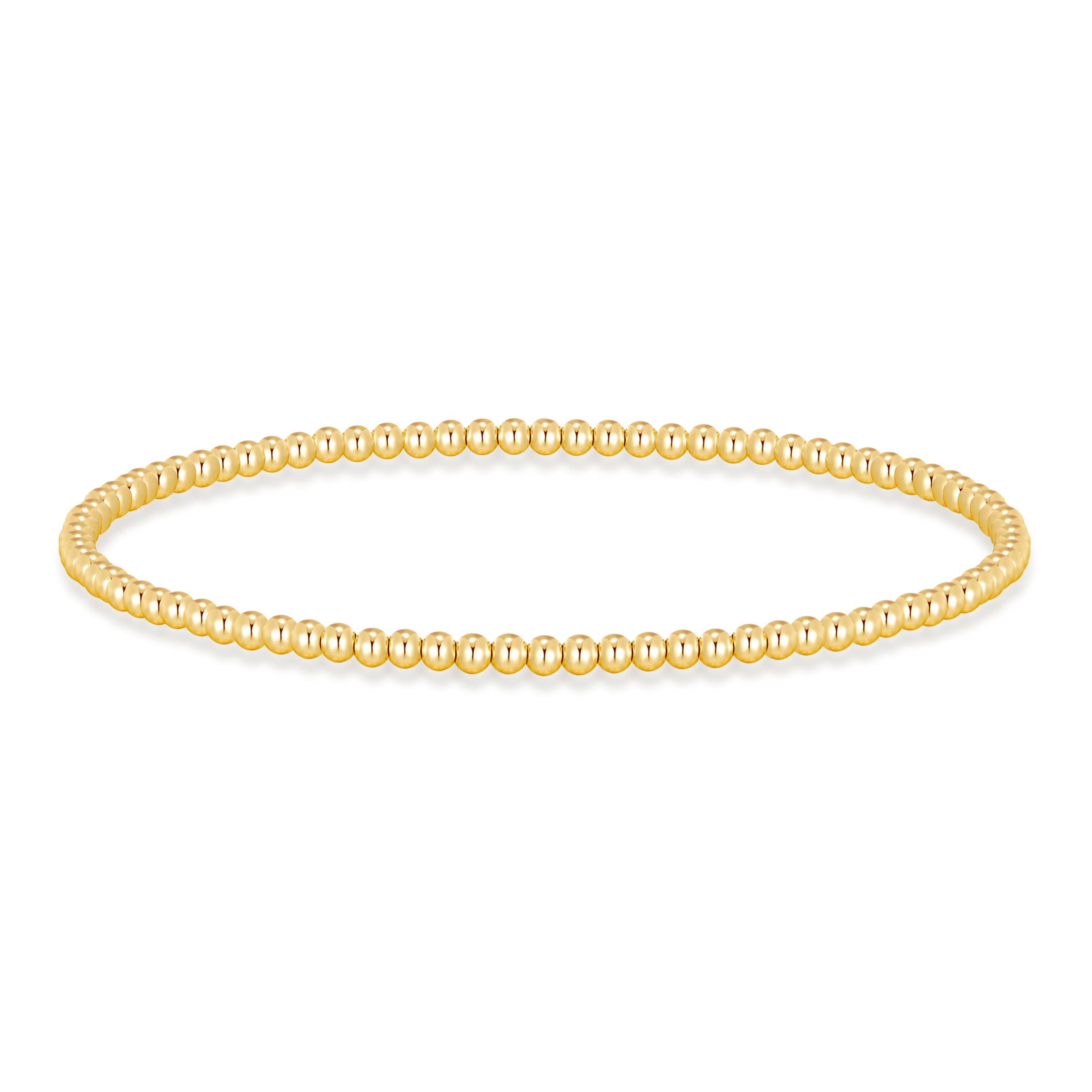Gold Plated Beaded Stretch Bracelet by Philip Jones Jewellery