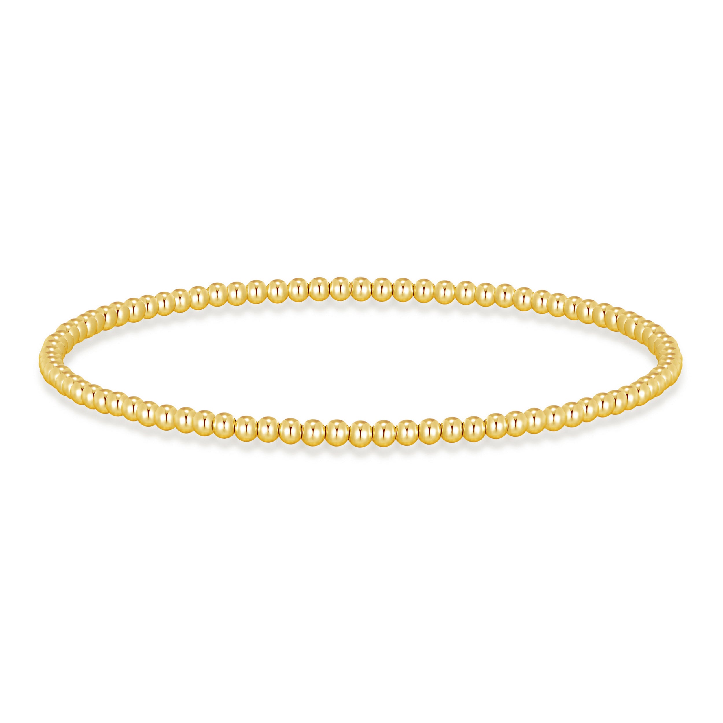 Gold Plated Beaded Stretch Bracelet