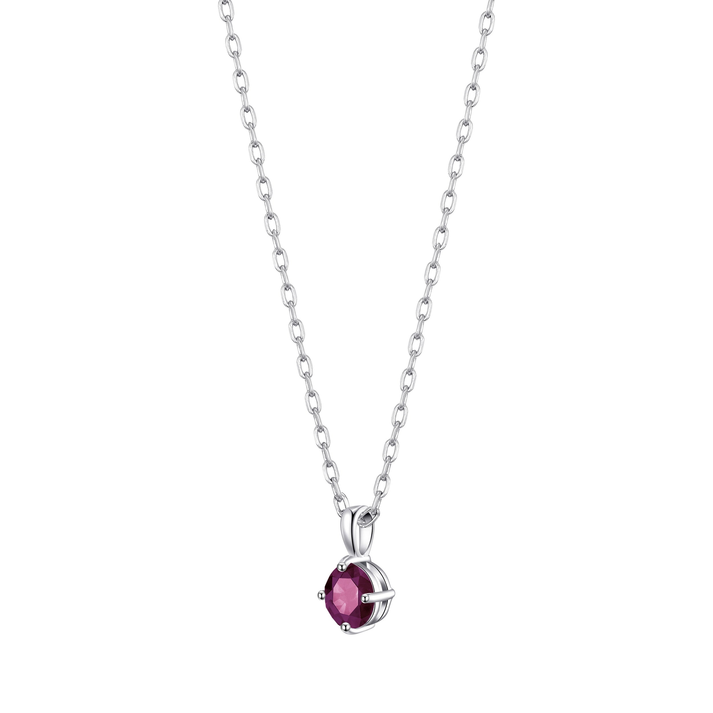 Sterling Silver Purple Necklace Created with Zircondia® Crystals