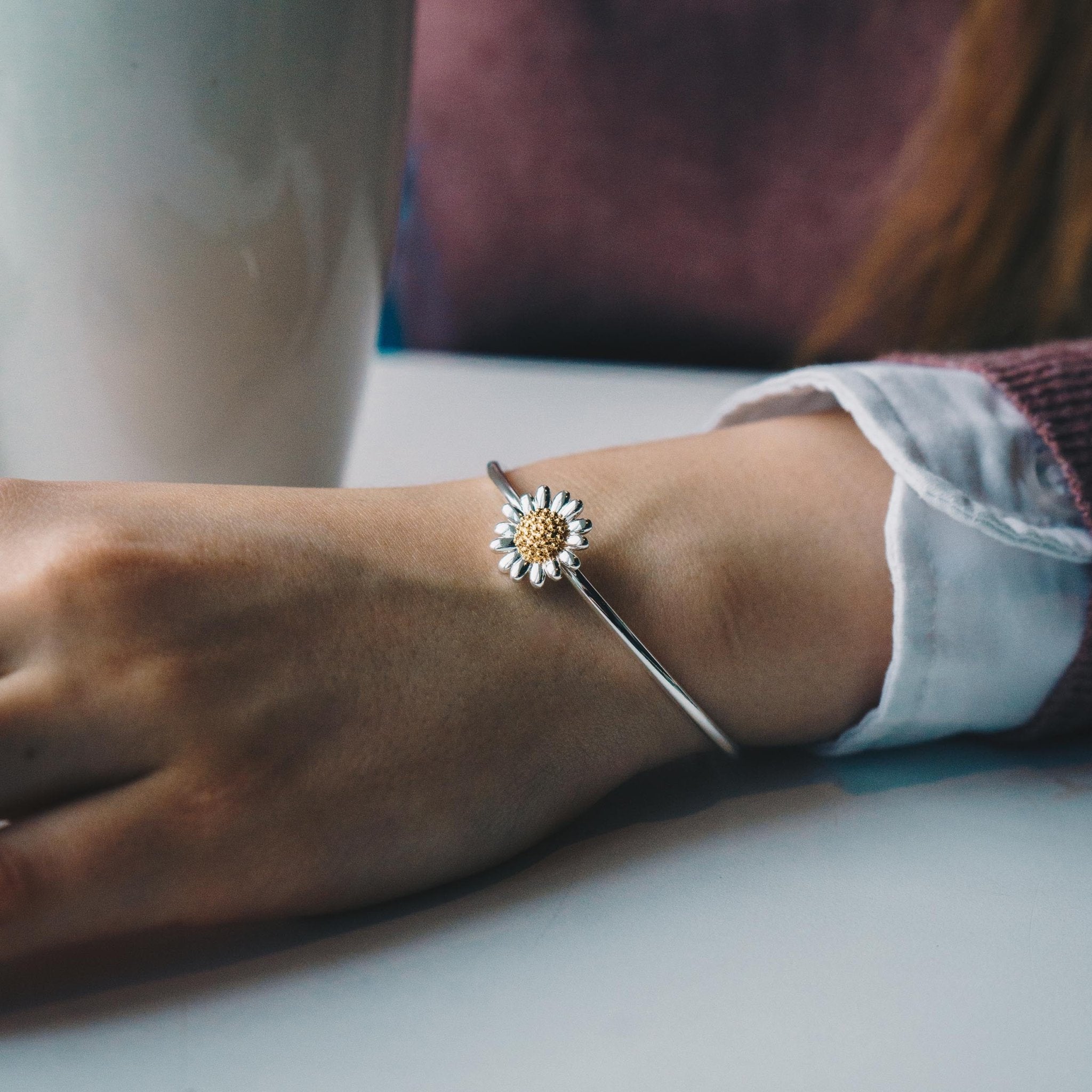 3pc Daisy Cuff Bangle Set - Philip Jones Jewellery