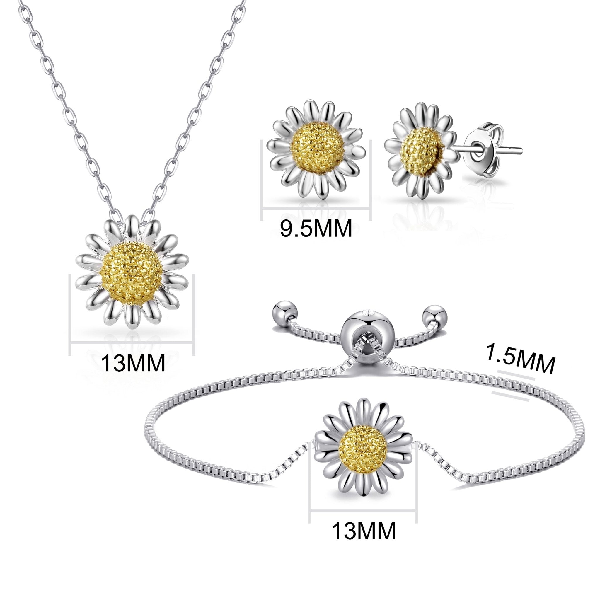 3pc Daisy Set - Philip Jones Jewellery