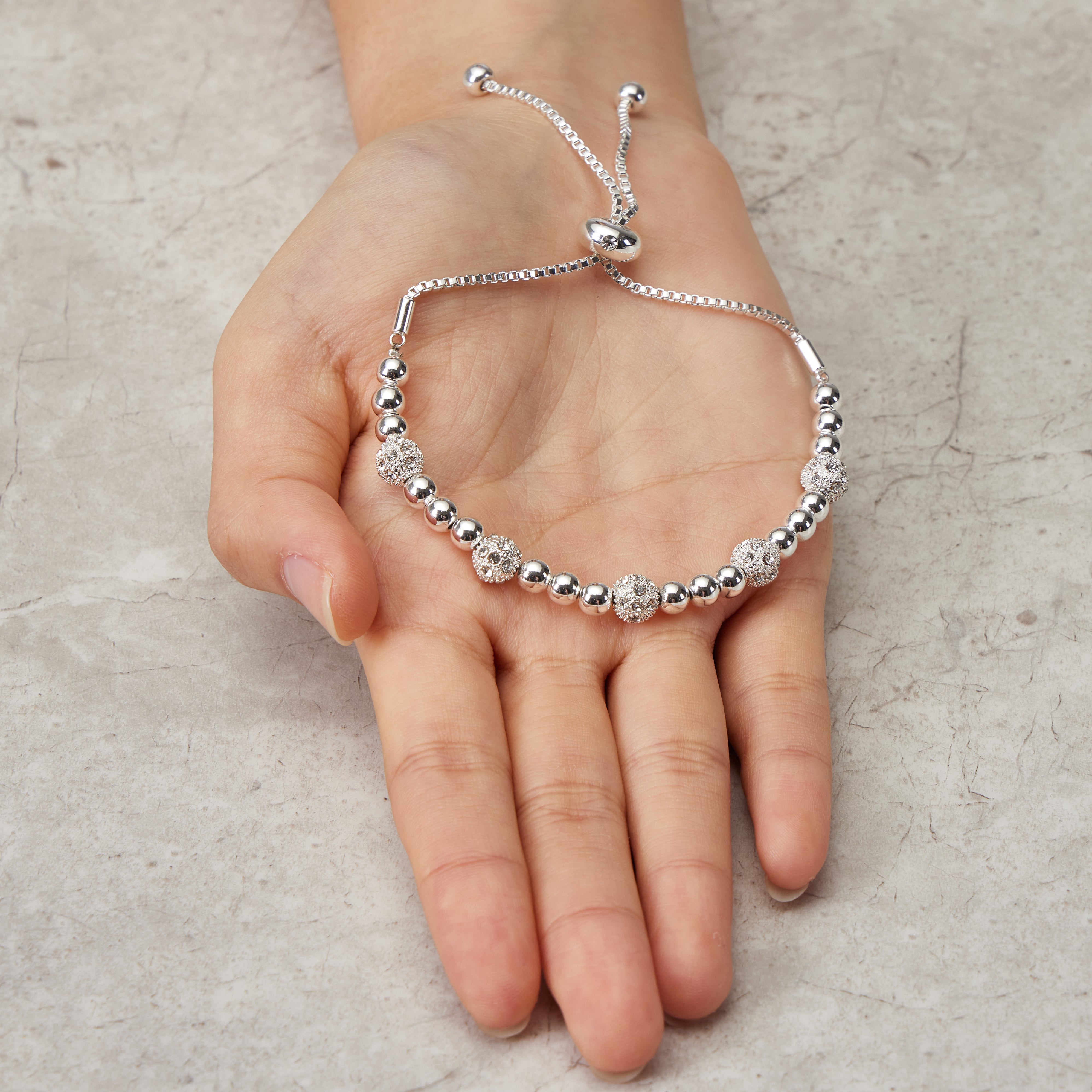 Beaded Friendship Bracelet Created with Zircondia® Crystals