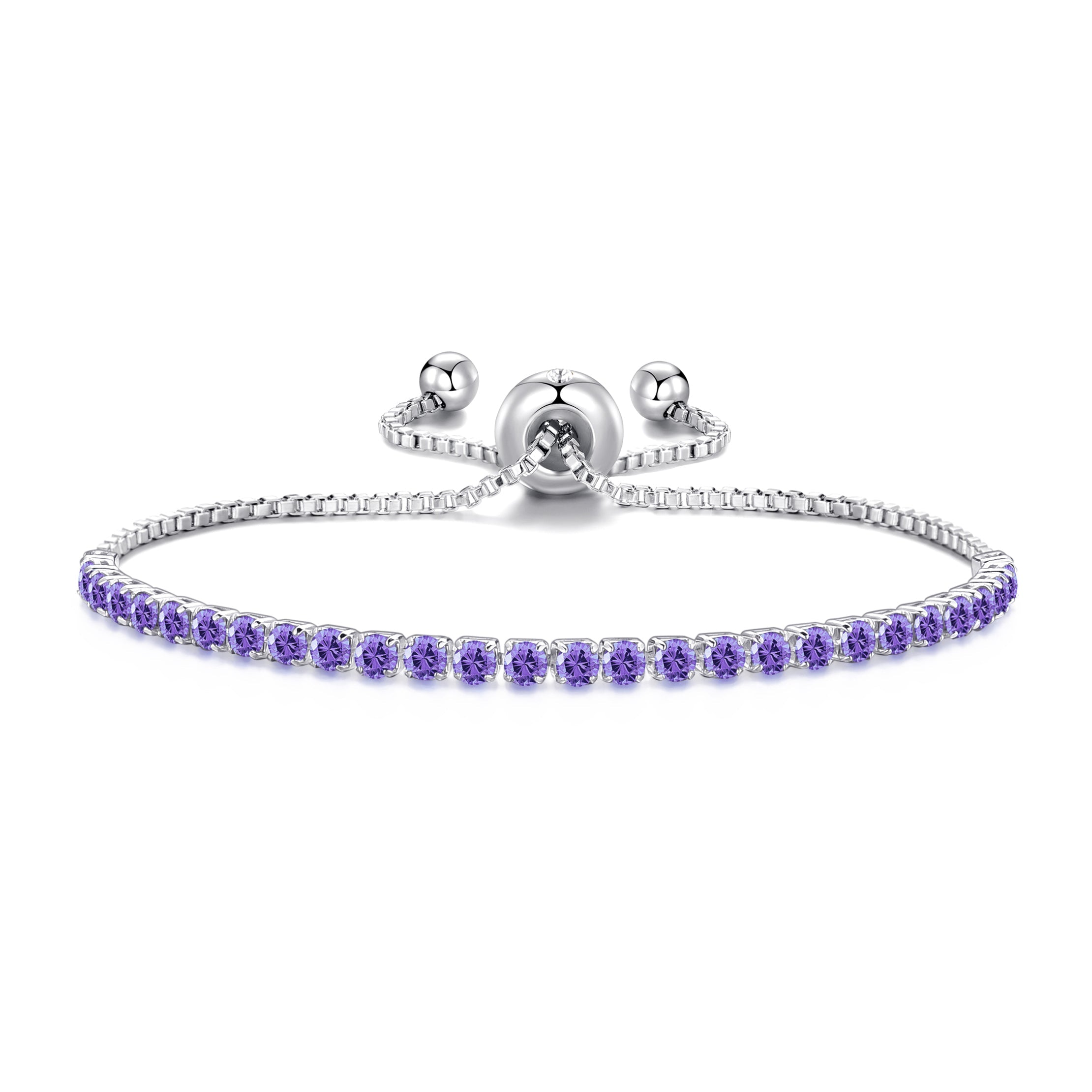 Light Purple Tennis Friendship Bracelet Created with Zircondia® Crystals