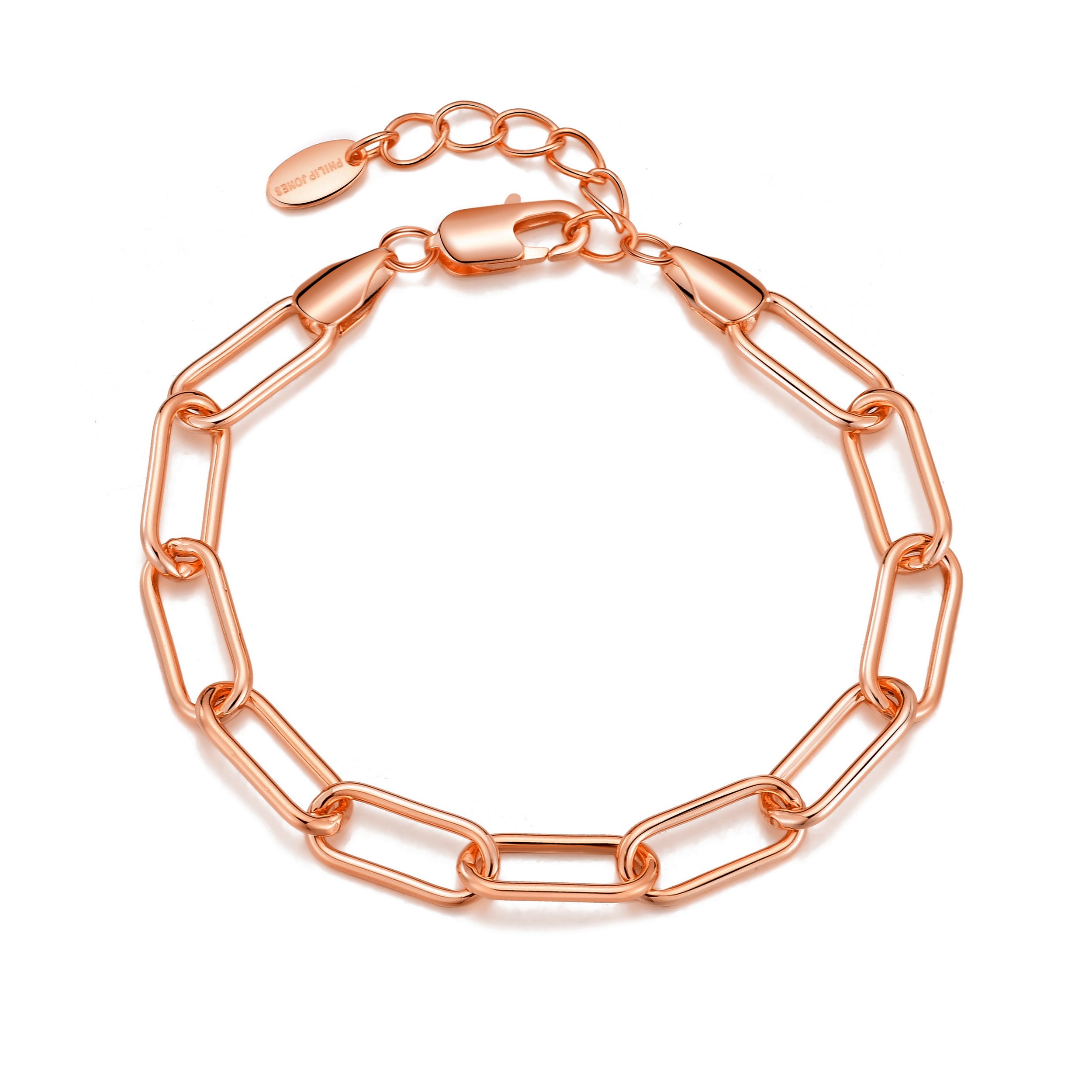 Rose Gold Plated Paperclip Bracelet