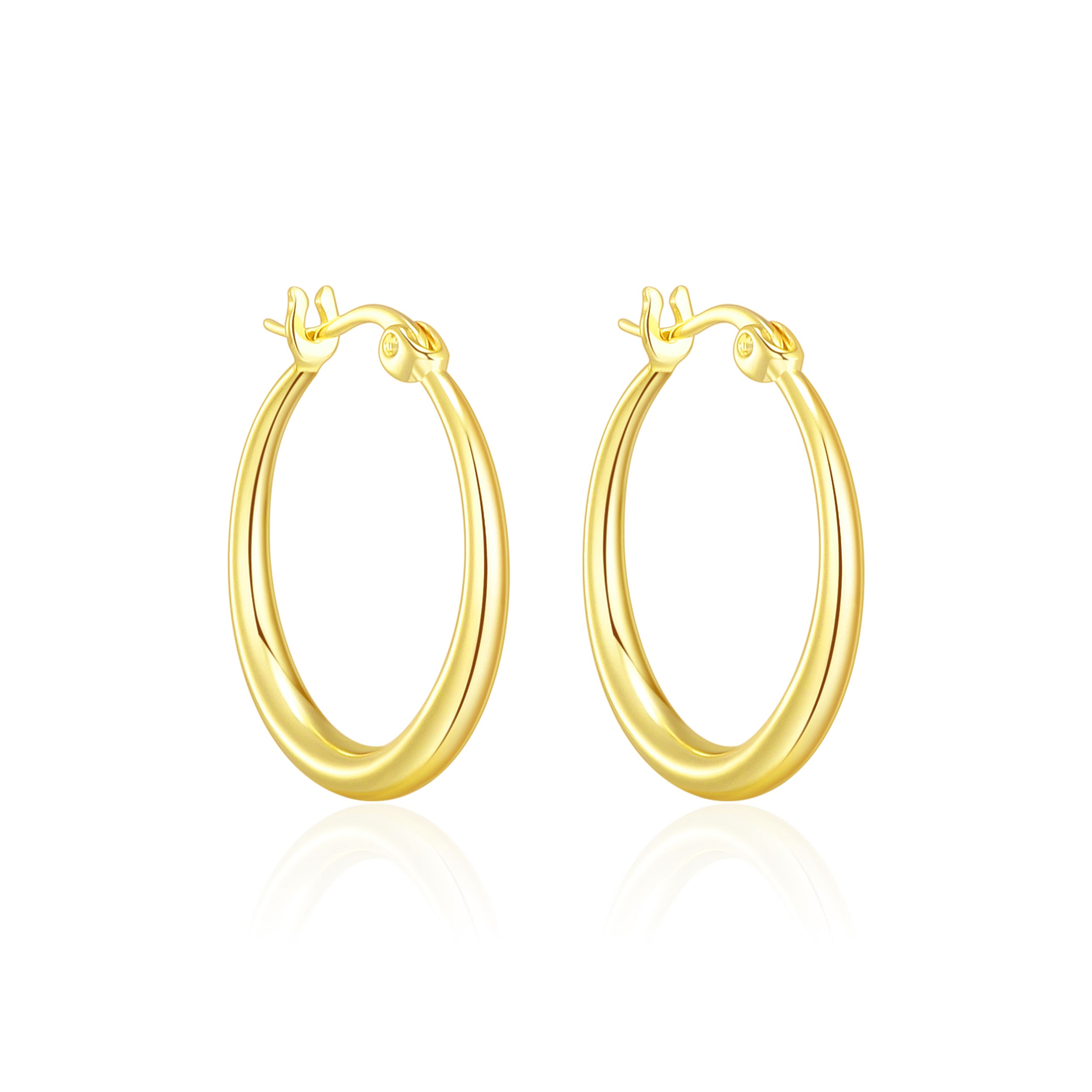 Gold Plated 20mm Hoop Earrings