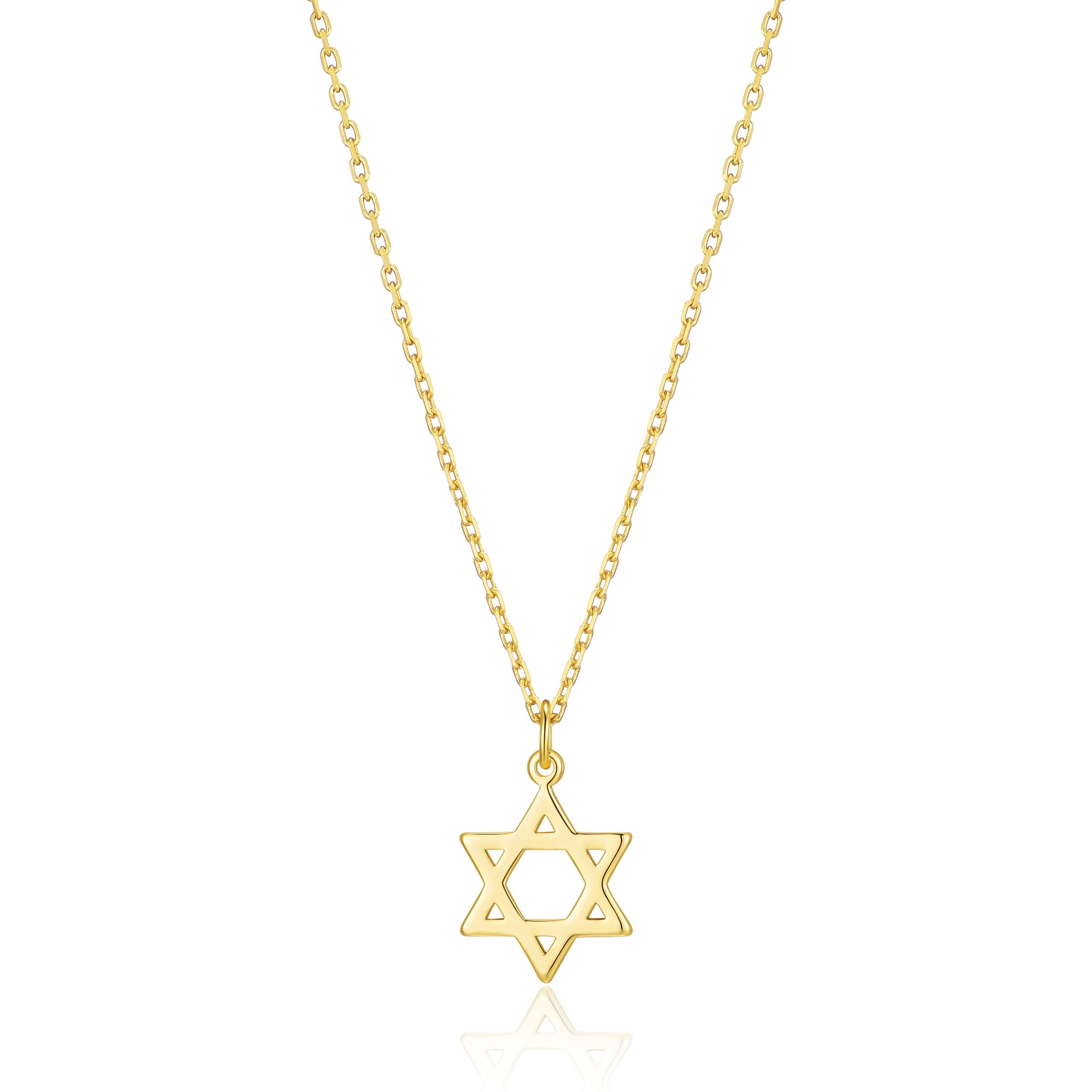 Gold Plated Star of David Necklace