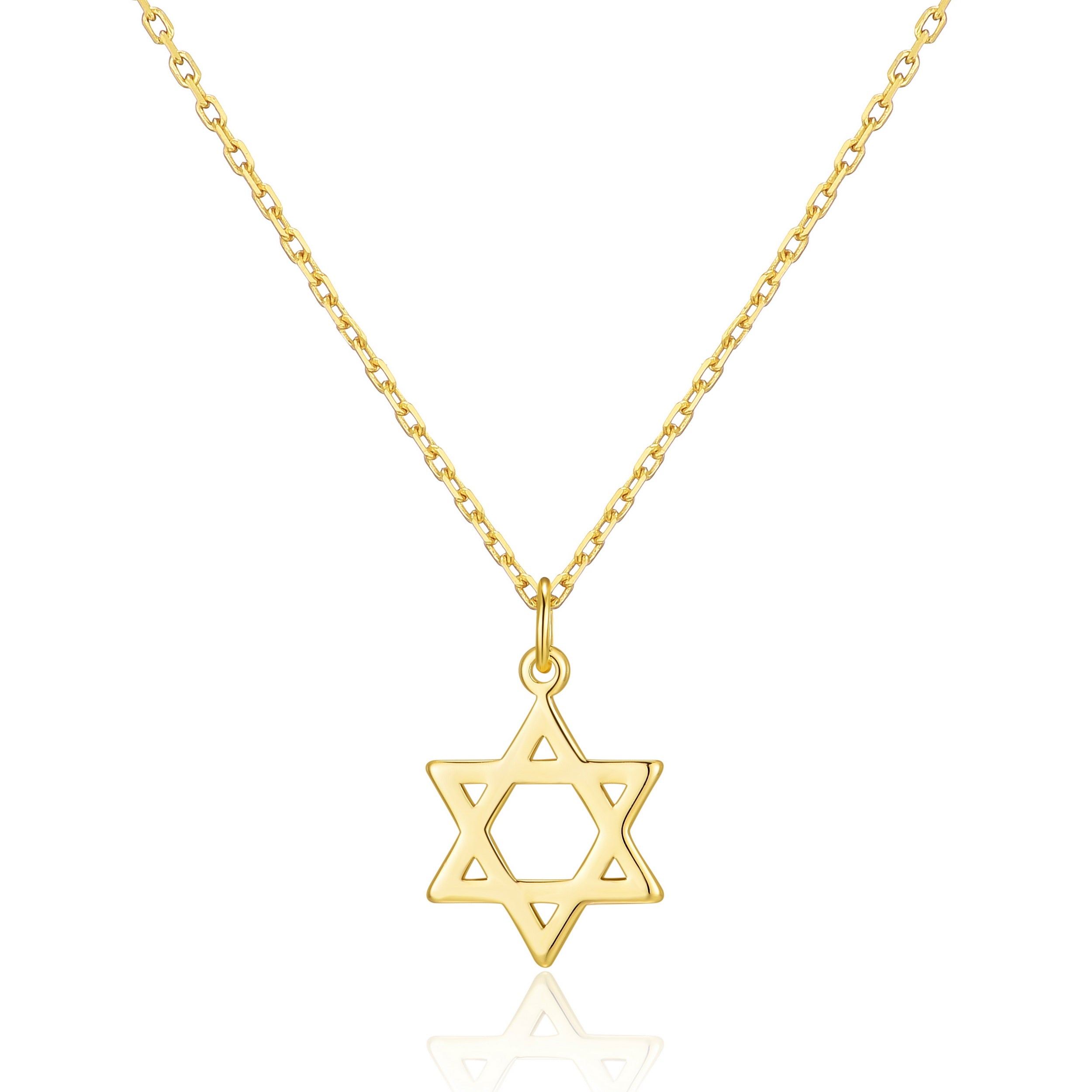 Gold Plated Star of David Necklace