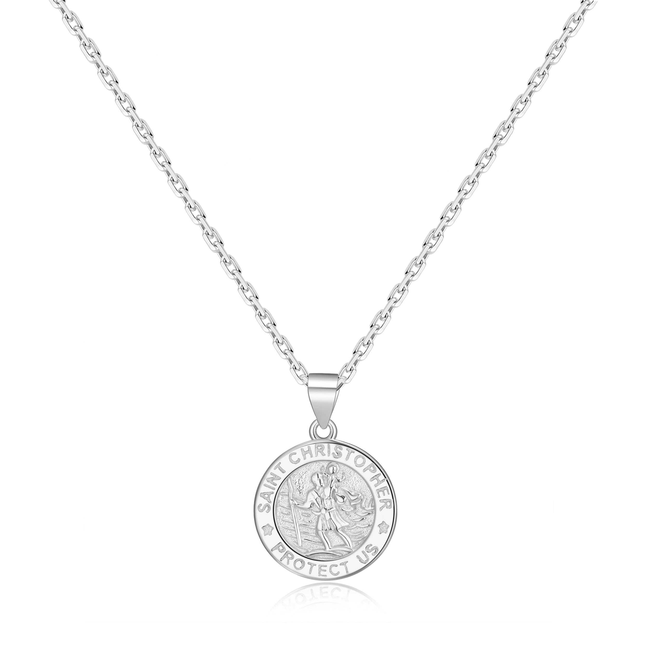 Sterling Silver St Christopher Necklace