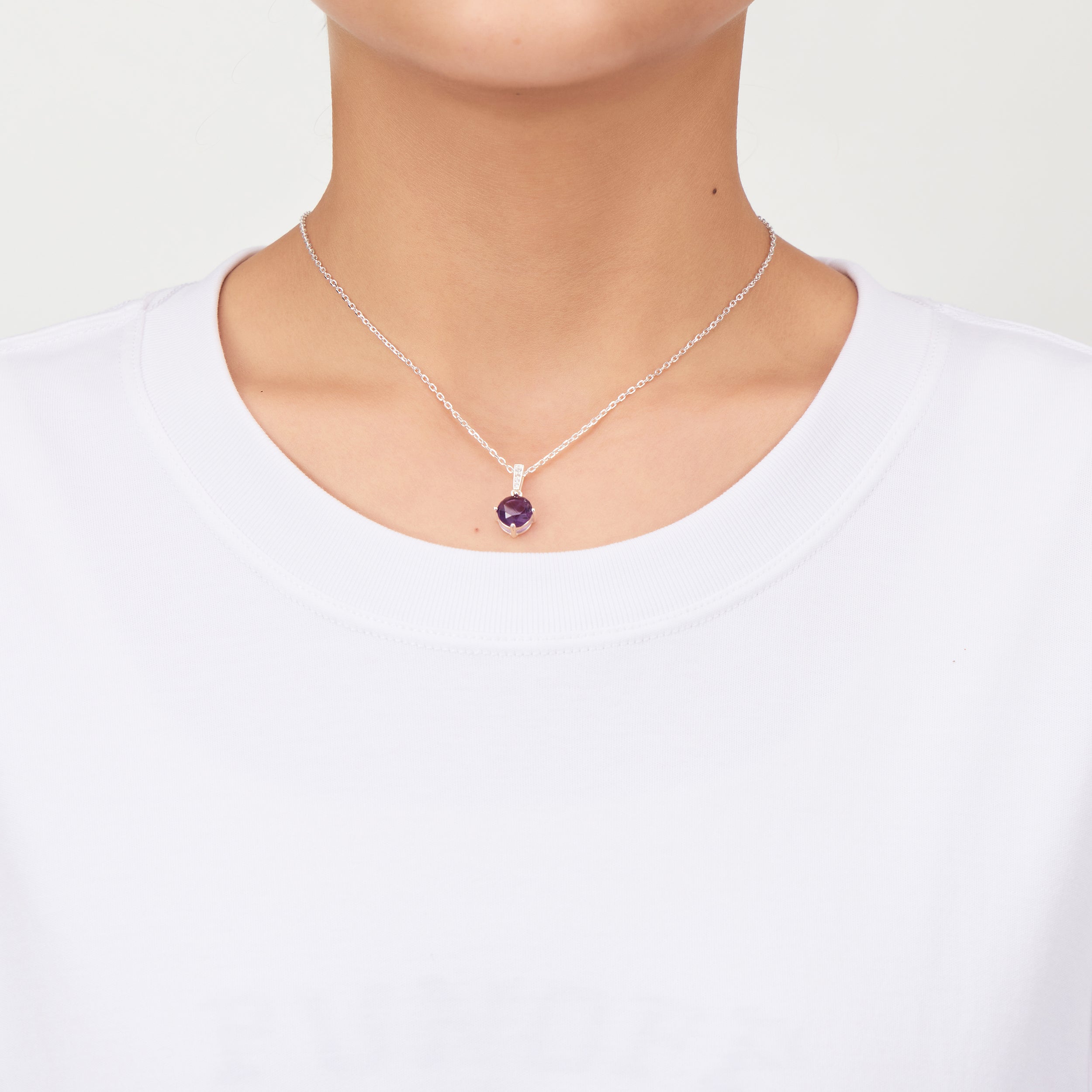 Sterling Silver Amethyst Gemstone Set