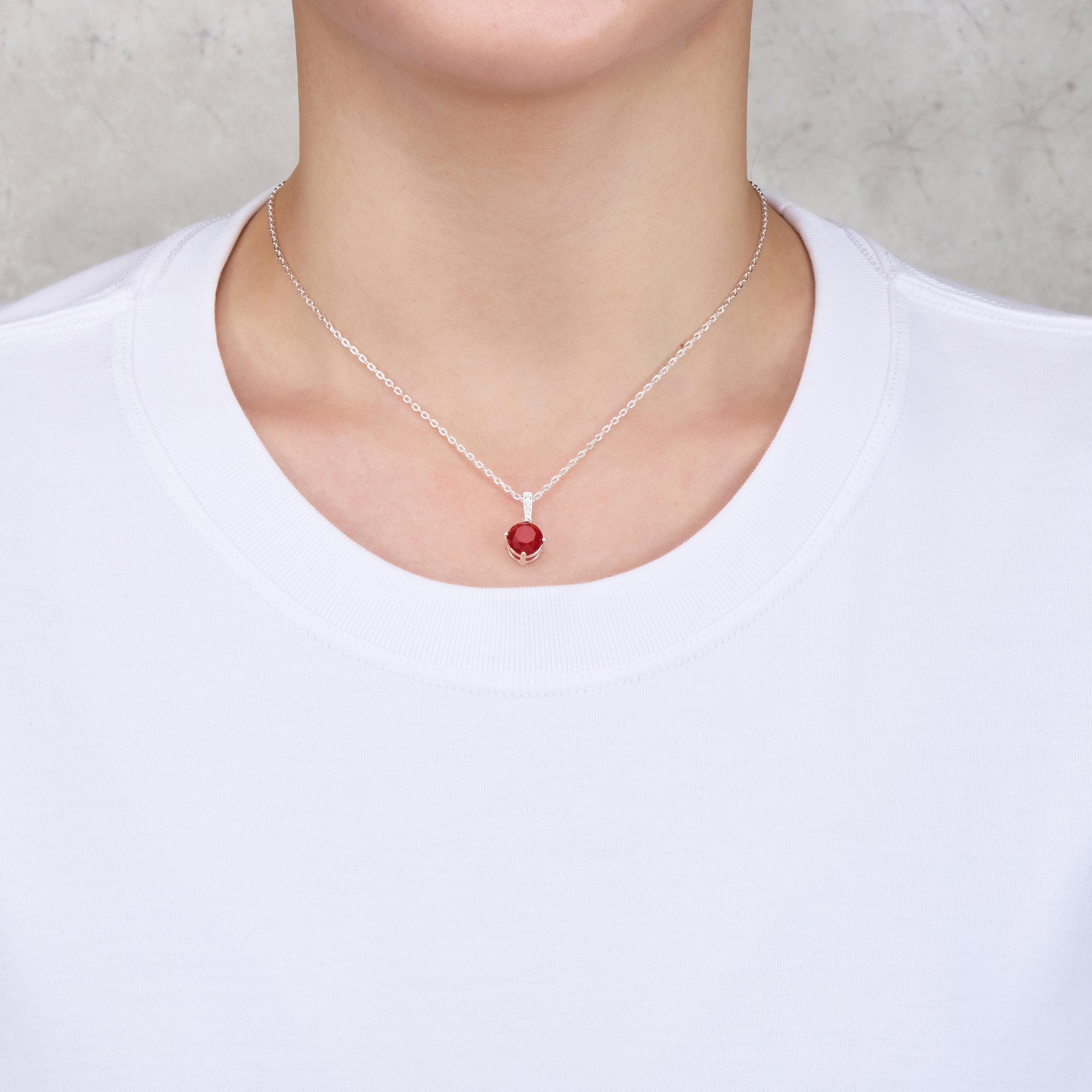 Sterling Silver Carnelian Gemstone Necklace