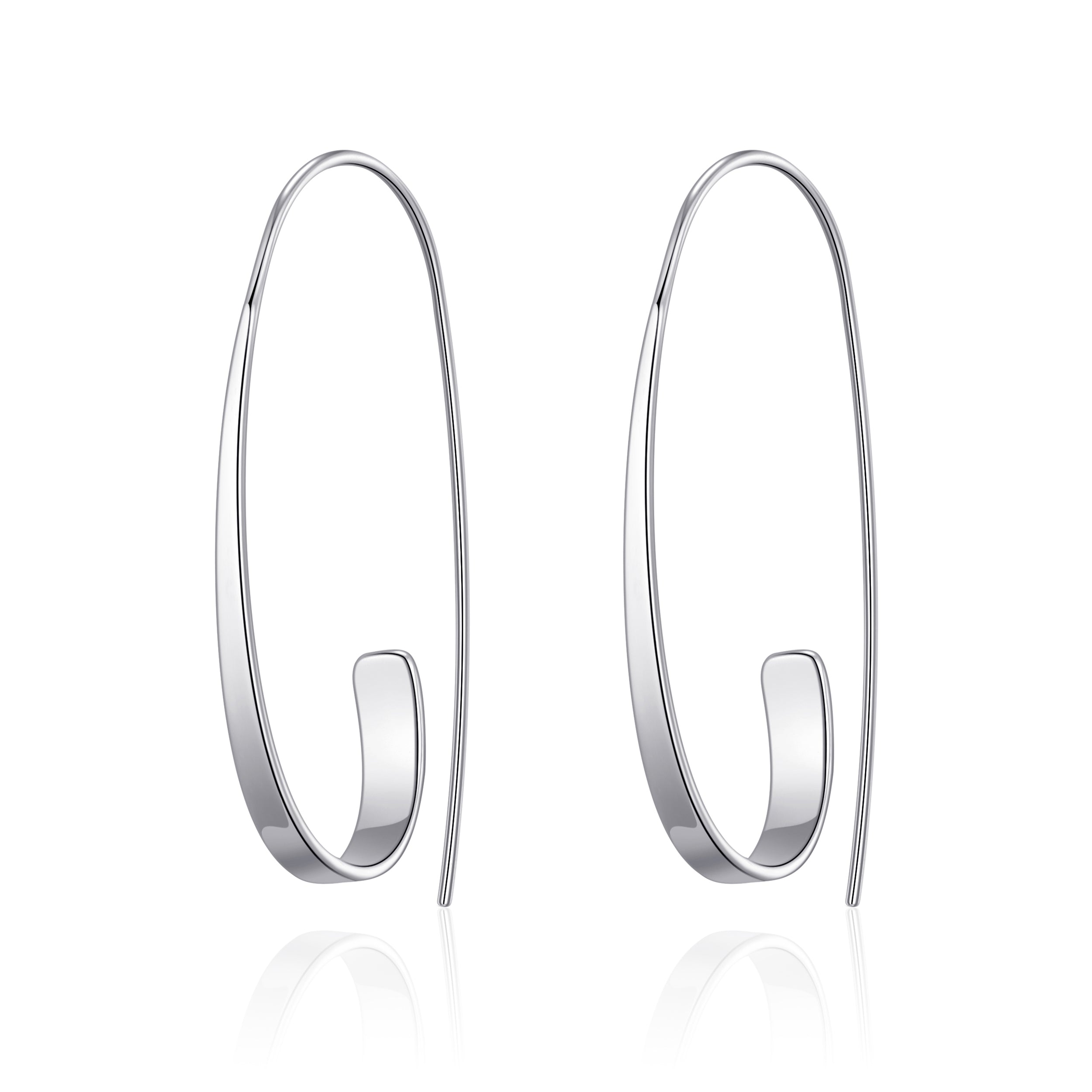 Sterling Silver Curved Earrings