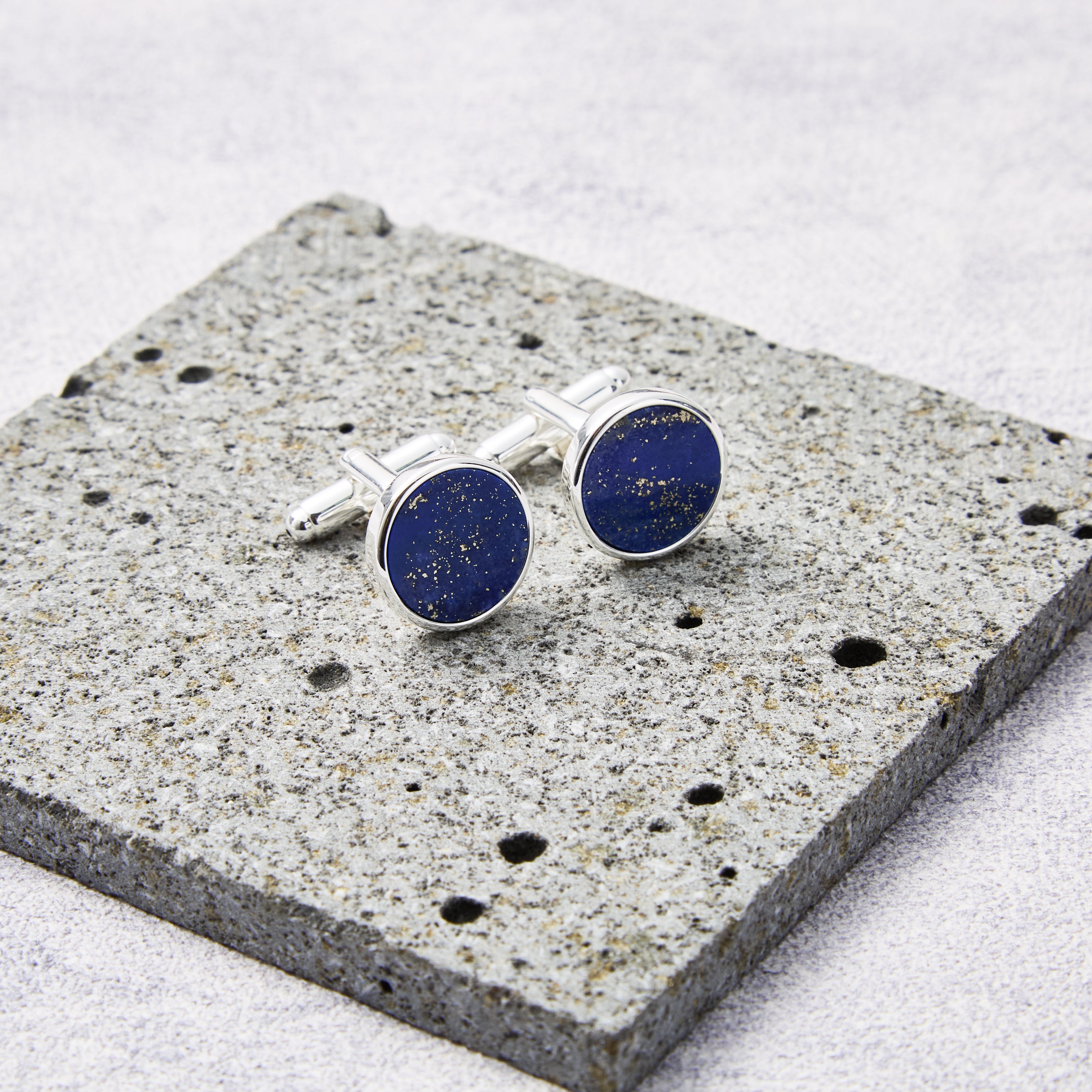 Men's Lapis Gemstone Cufflinks