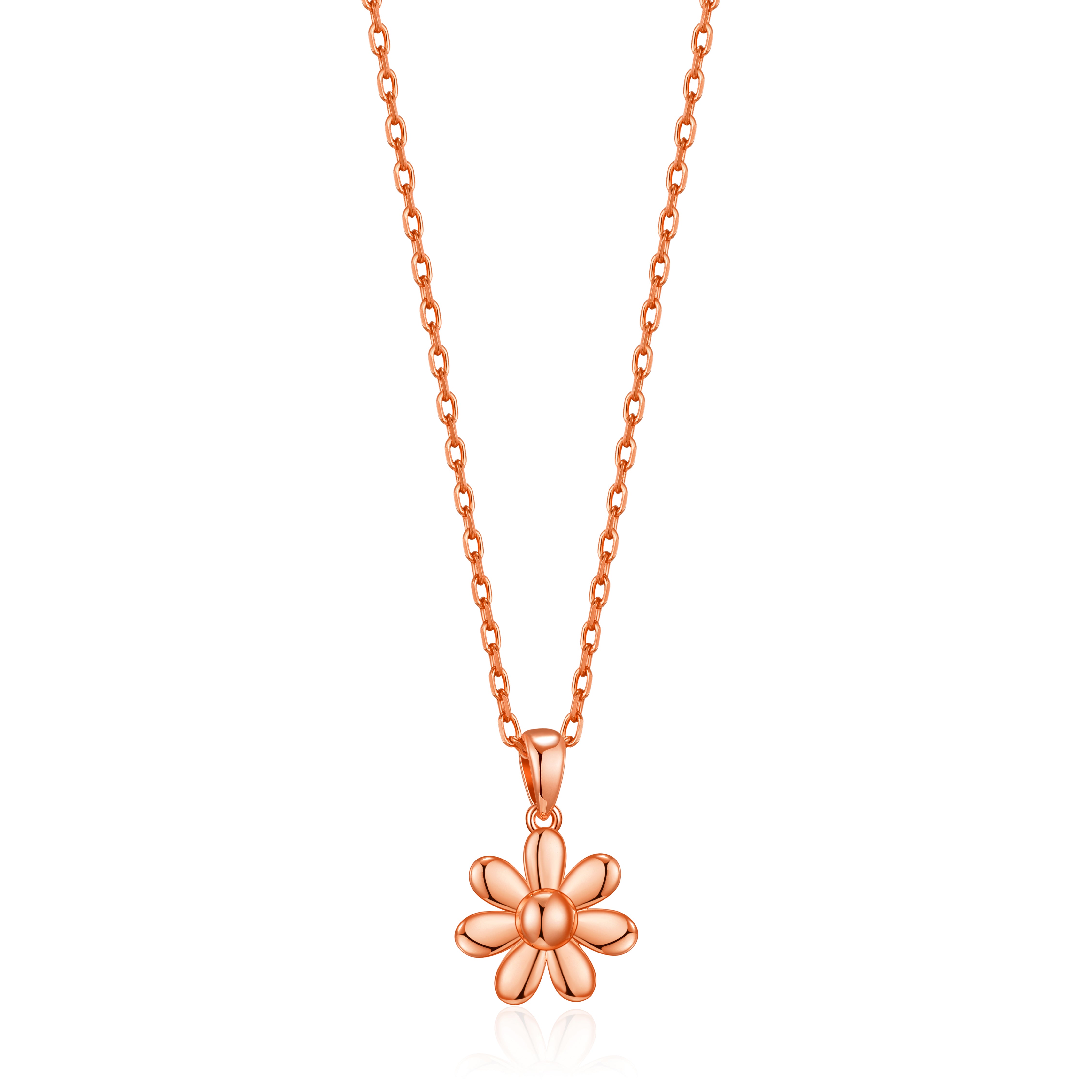 Rose Gold Plated Daisy Necklace