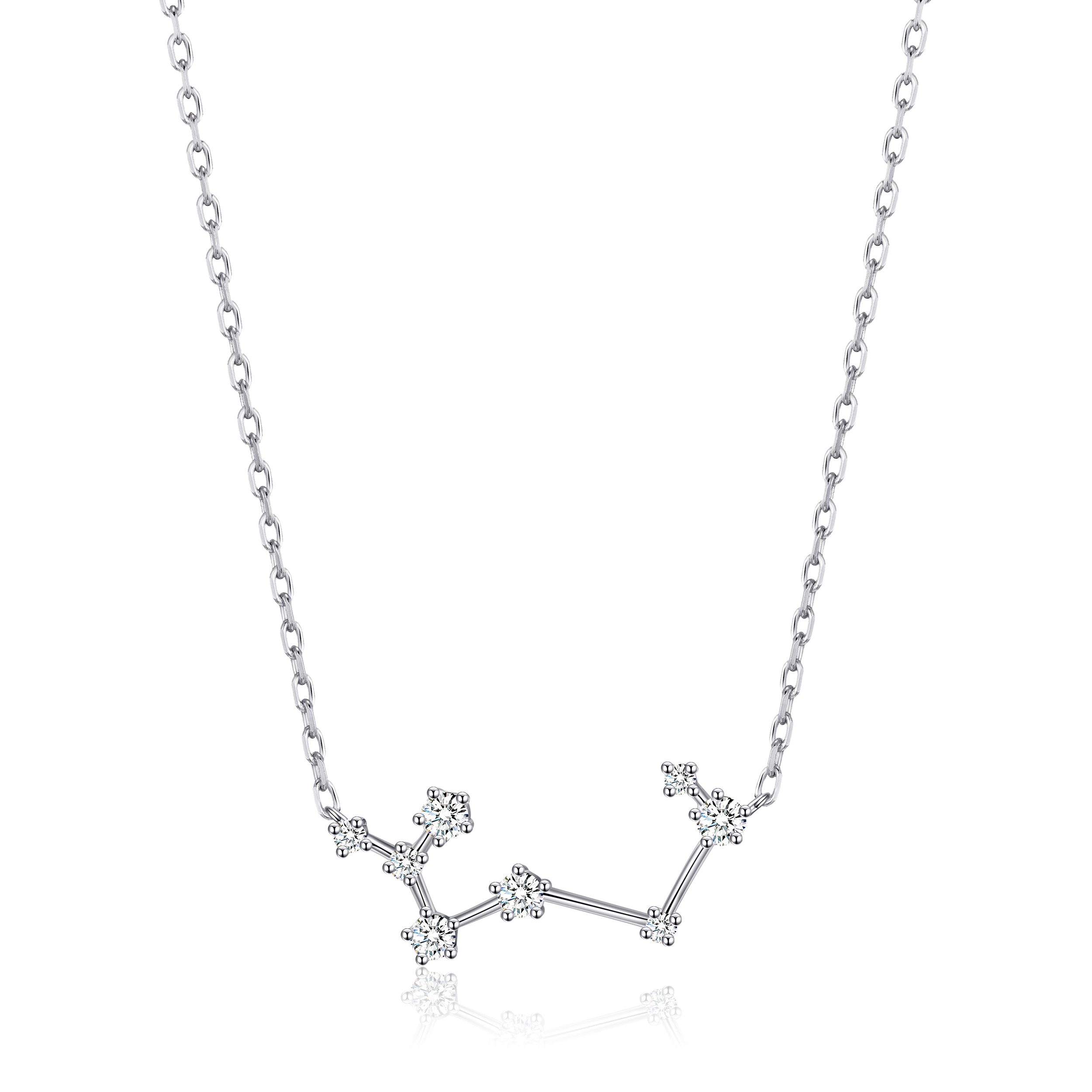 Sagittarius Star Sign Zodiac Constellation Necklace with Zircondia® Crystals