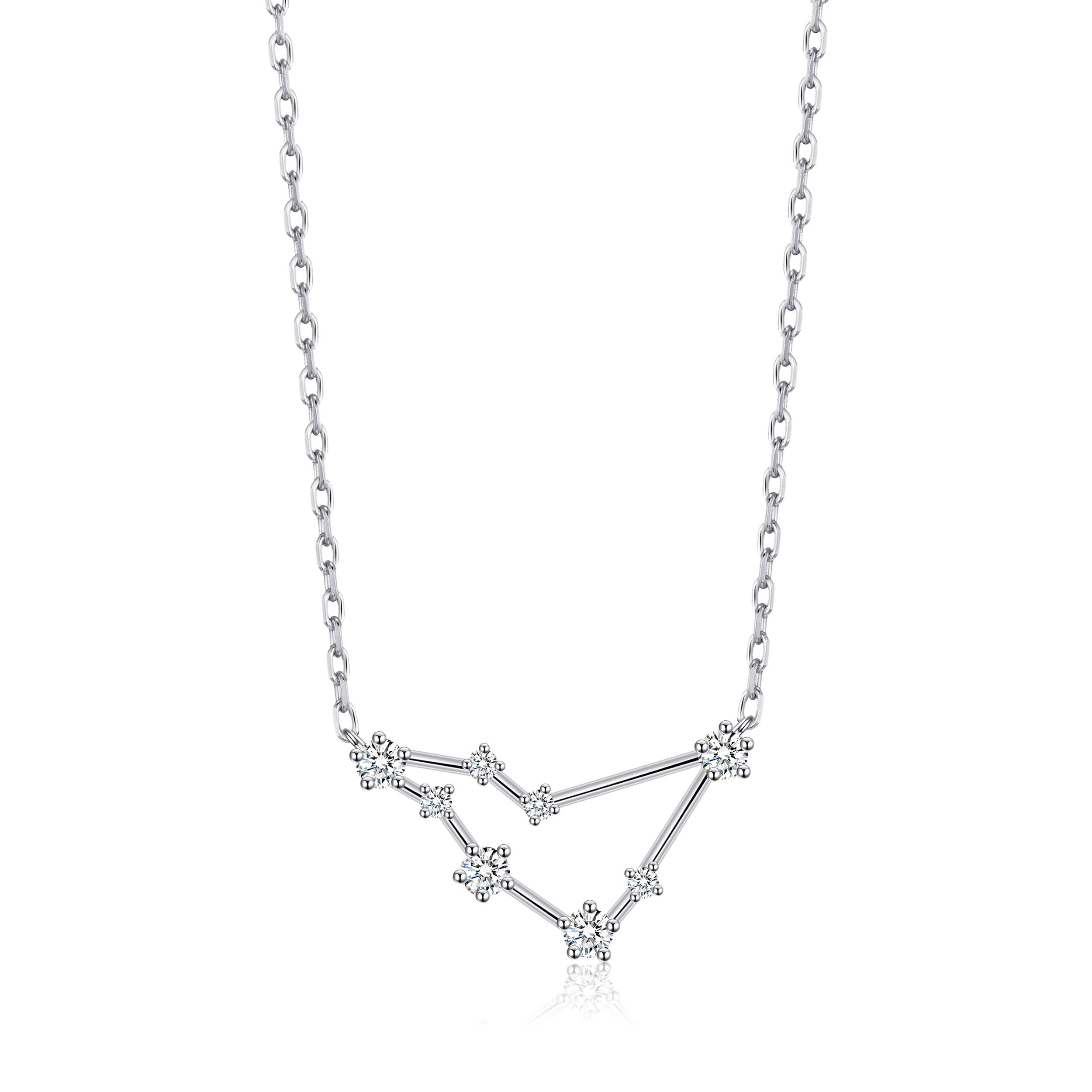 Capricorn Star Sign Zodiac Constellation Necklace with Zircondia® Crystals