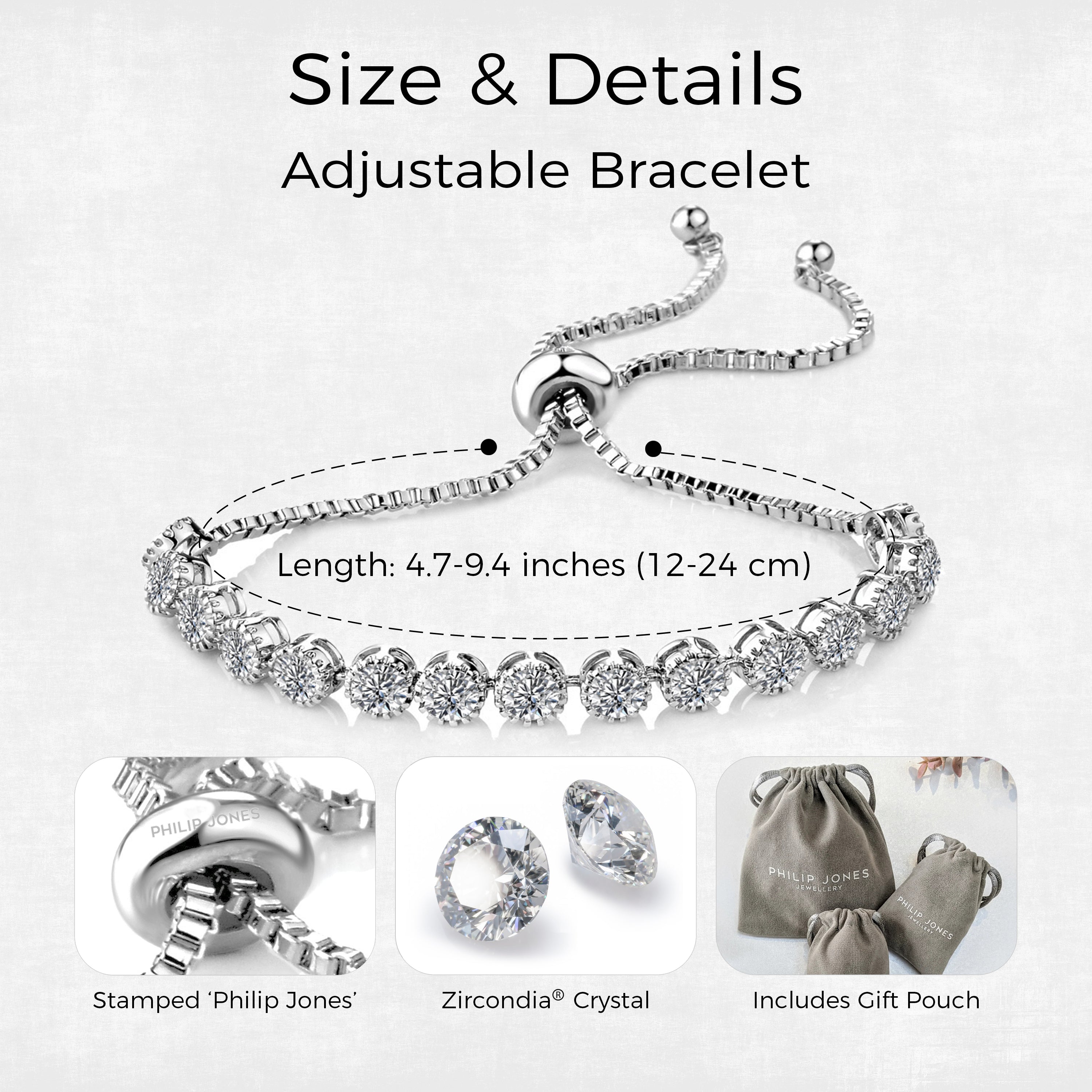 Crystal Friendship Quote Bracelet with Zircondia® Crystals