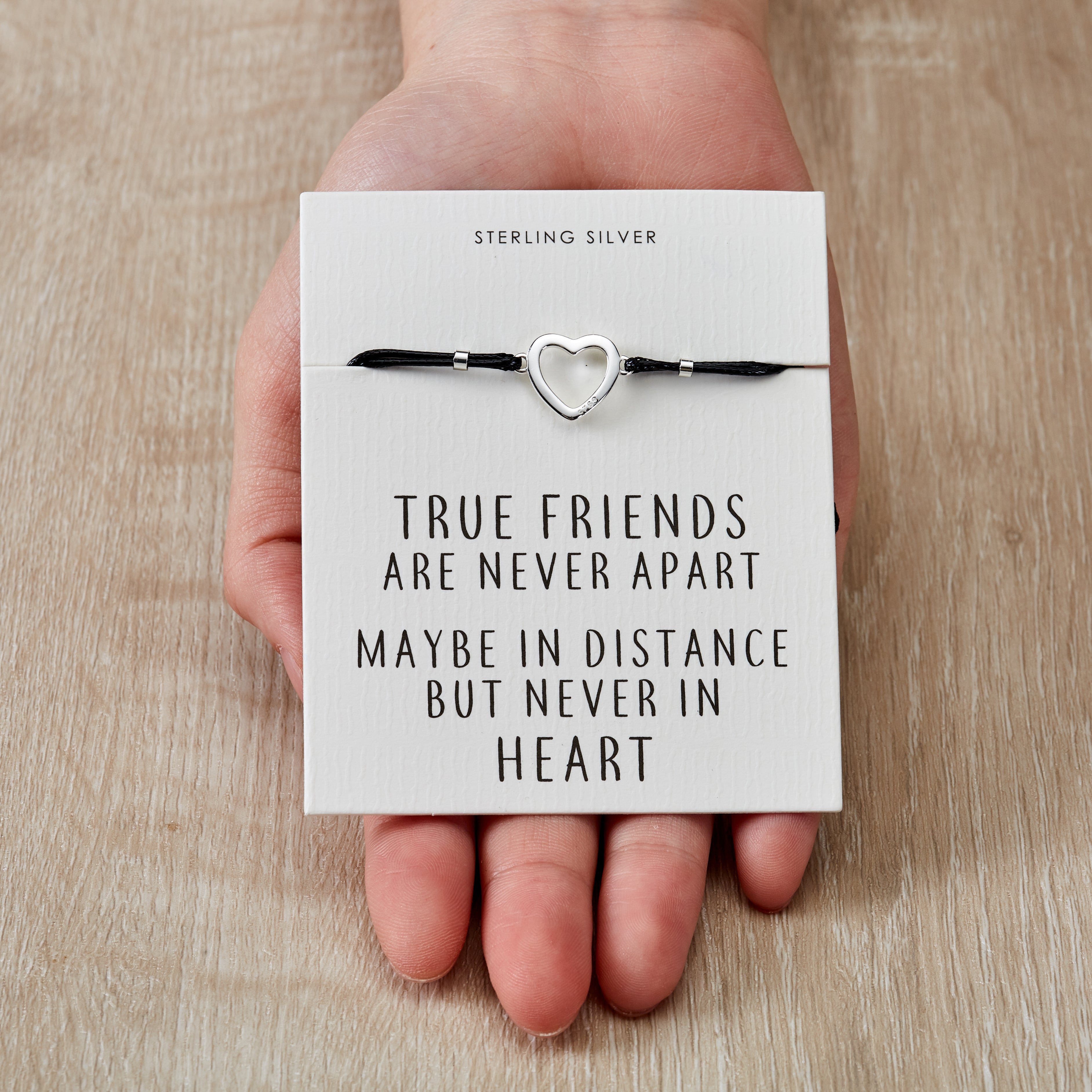 Sterling Silver Heart Quote Bracelet