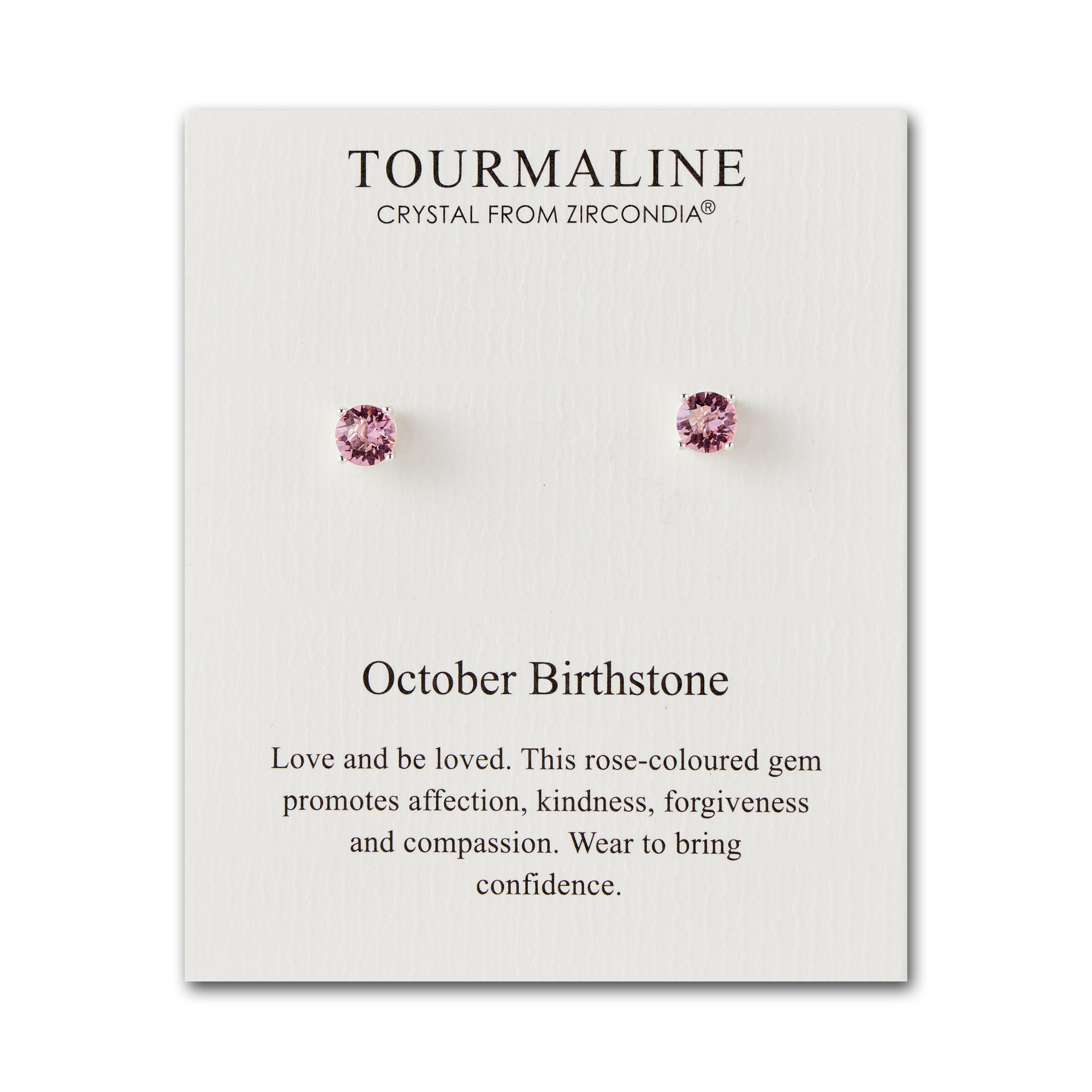 October (Tourmaline) Birthstone Earrings Created with Zircondia® Crystals