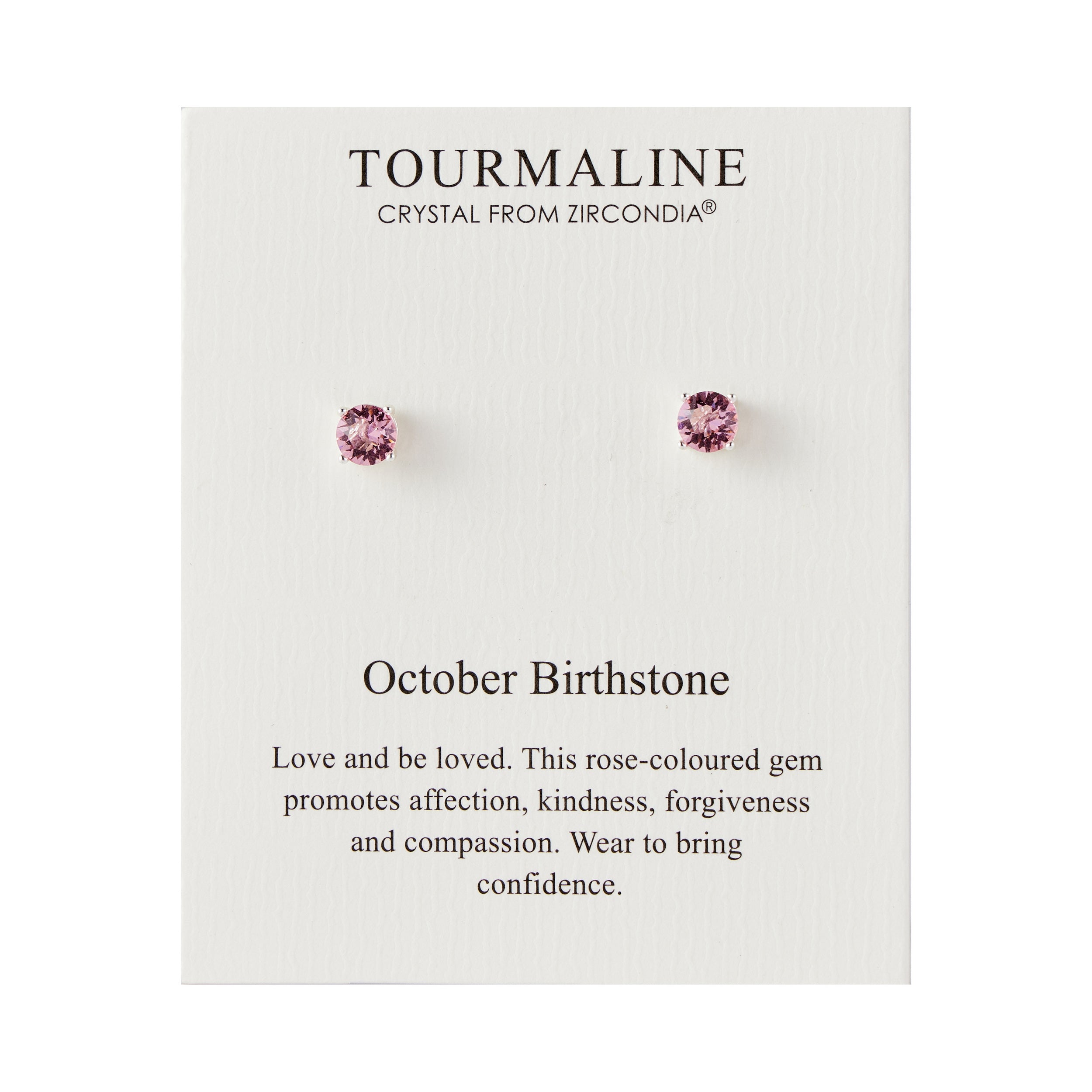 October (Tourmaline) Birthstone Earrings Created with Zircondia® Crystals
