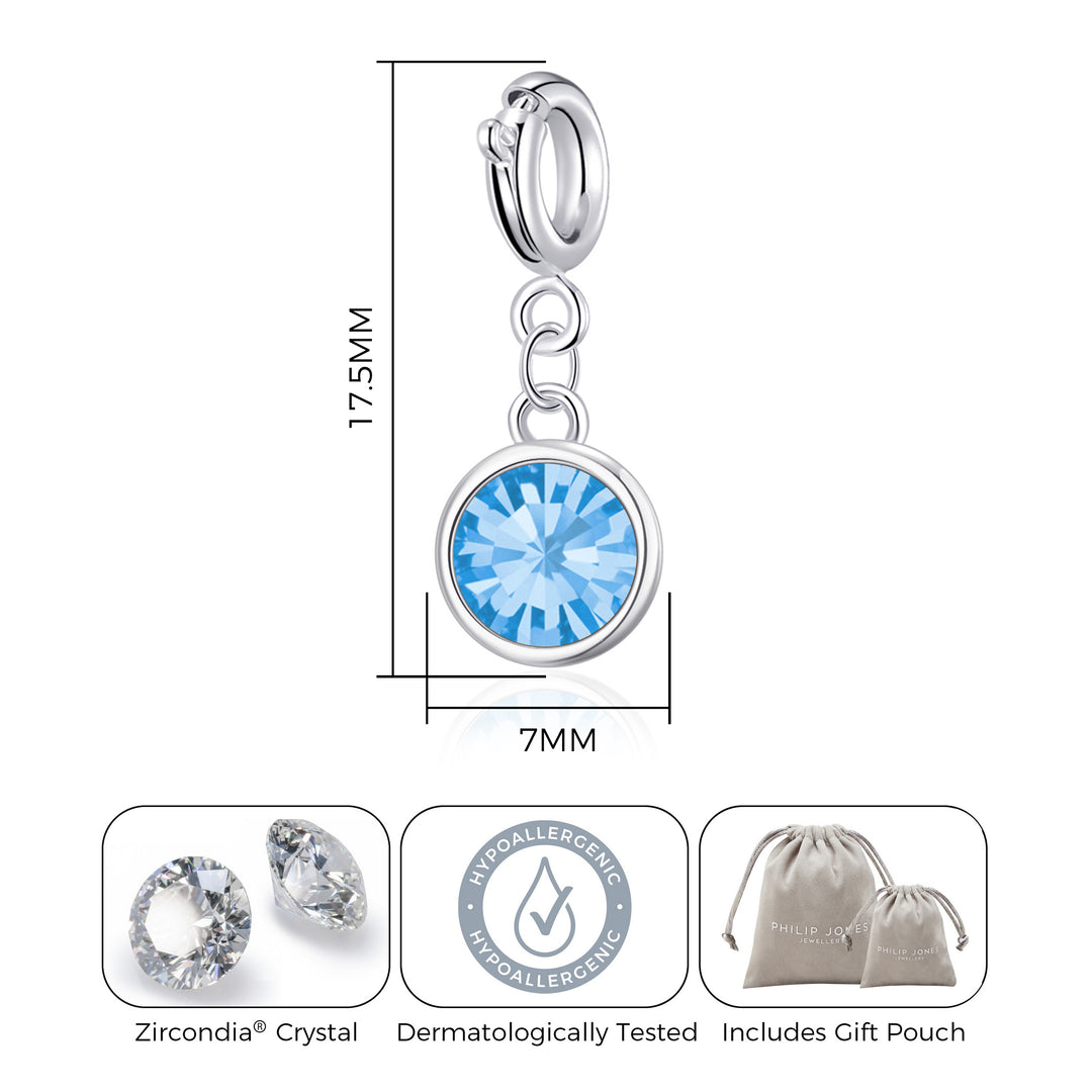 Clip On Birthstone Charms Created with Zircondia® Crystals