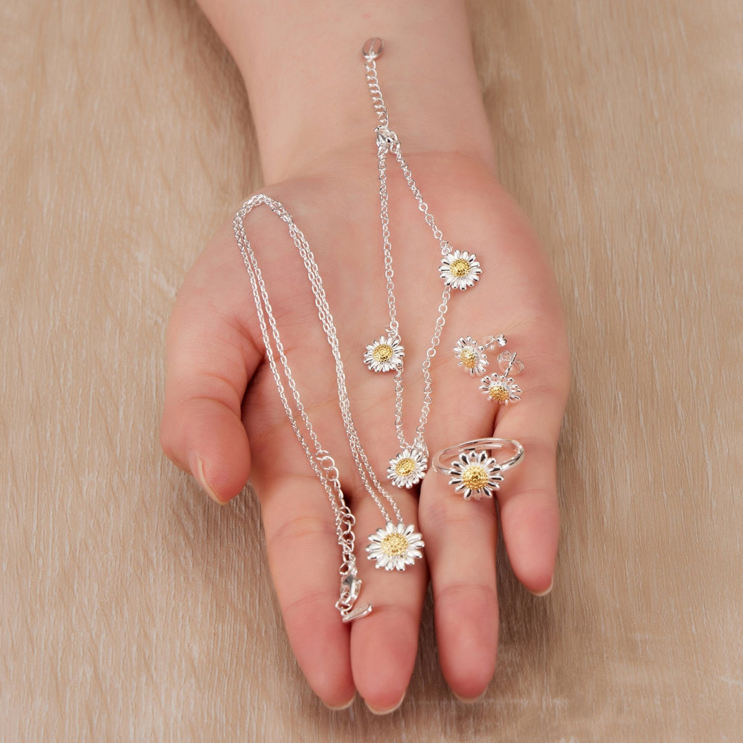 4pc Daisy Bracelet Set - Philip Jones Jewellery